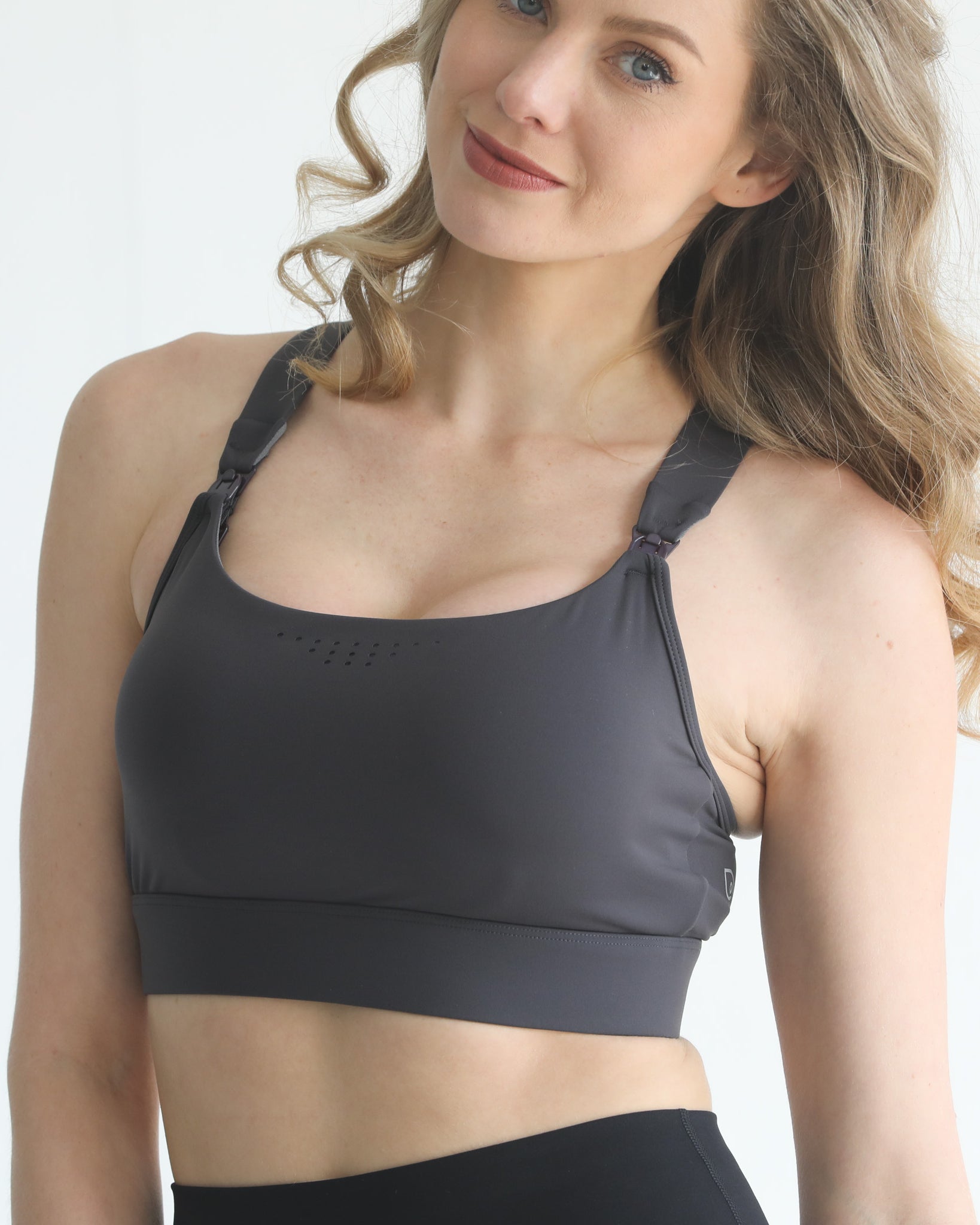 high impact adjustable nursing sports bras for large chested moms, sweat and milk