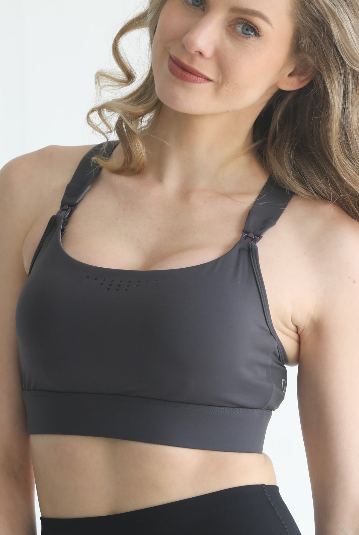 high impact adjustable nursing sports bras for large chested moms, sweat and milk