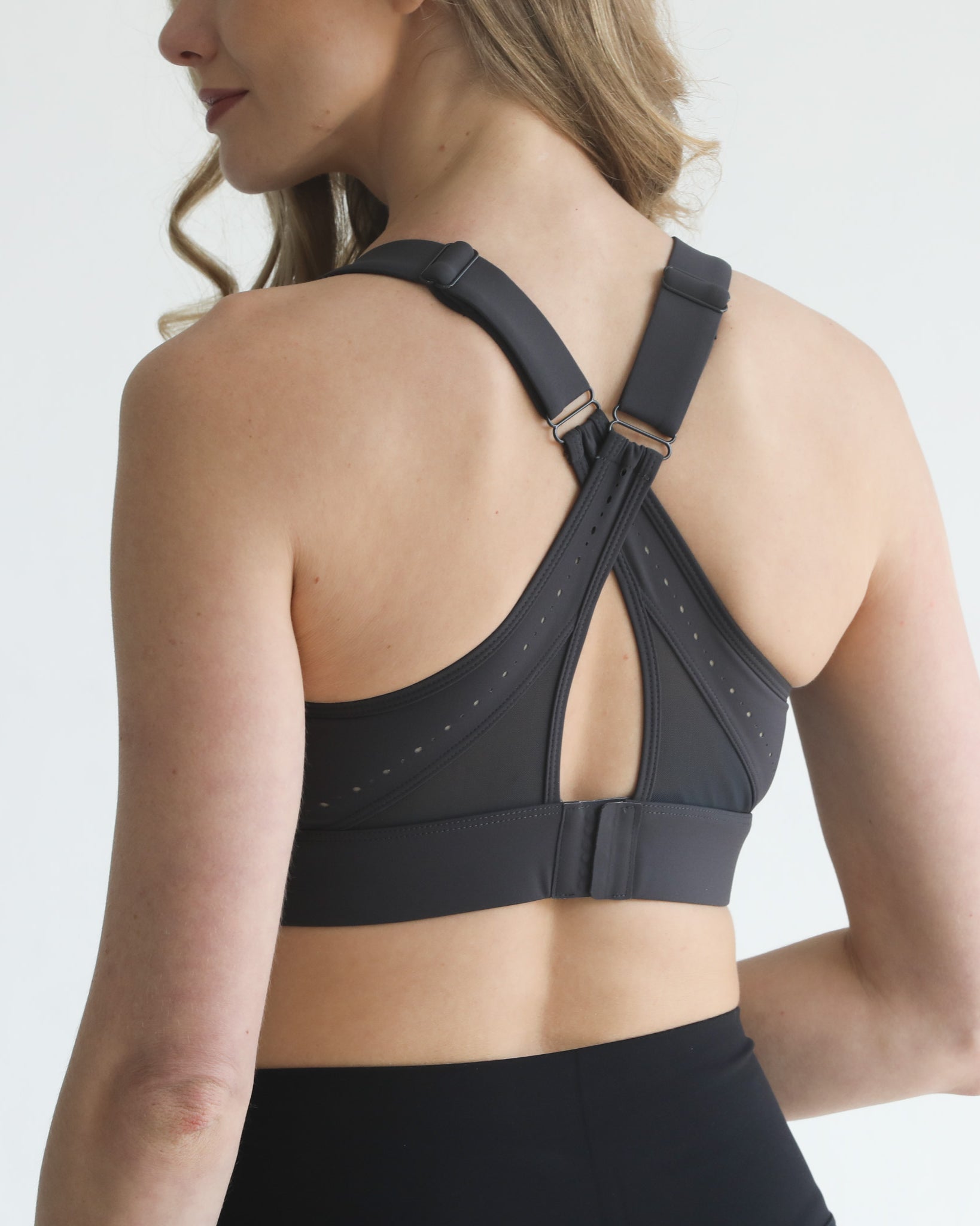 high impact adjustable nursing sports bras for large chested moms, sweat and milk
