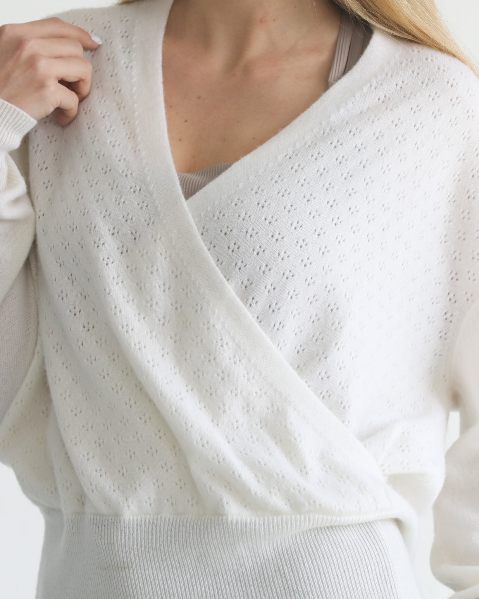 100% cashmere sweater for nursing
