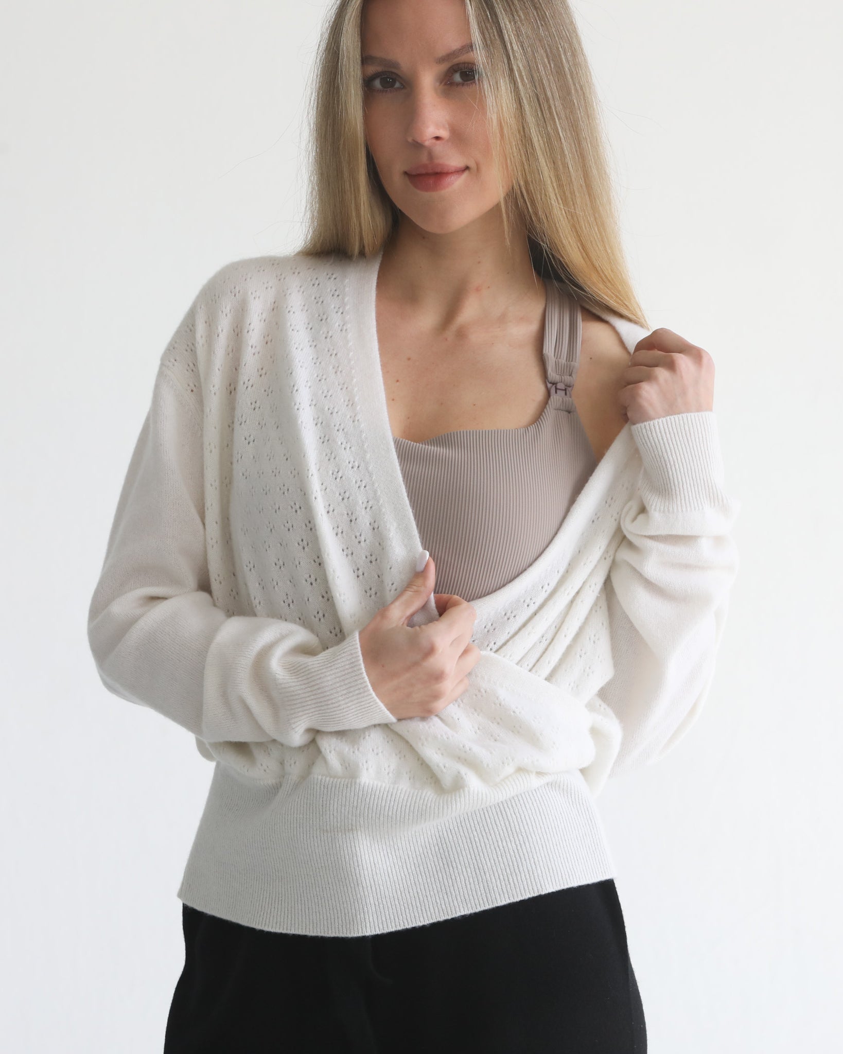 100% cashmere sweater for nursing