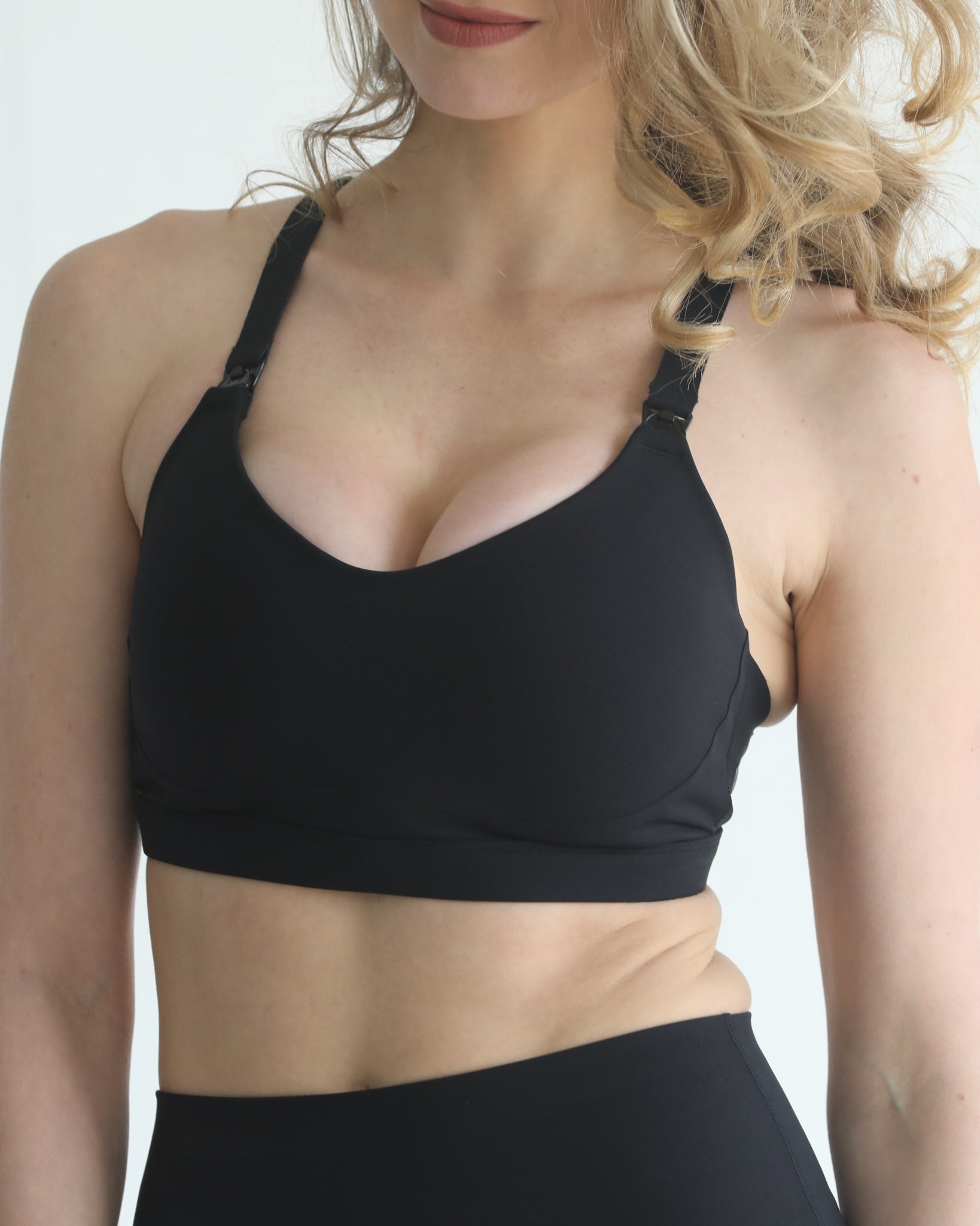 high support molded up nursing sports bra, adjustable, large chested mom, sweat and milk