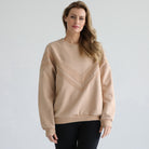 Oversized nursing pregnancy sweatshirt with zippers, sweat and milk