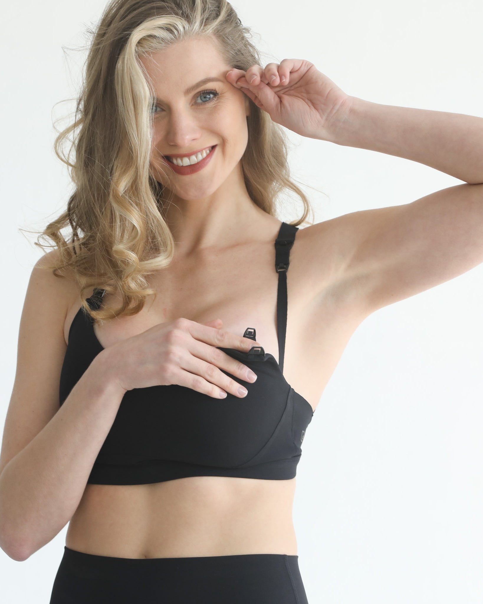 high support molded up nursing sports bra, adjustable, large chested mom, sweat and milk