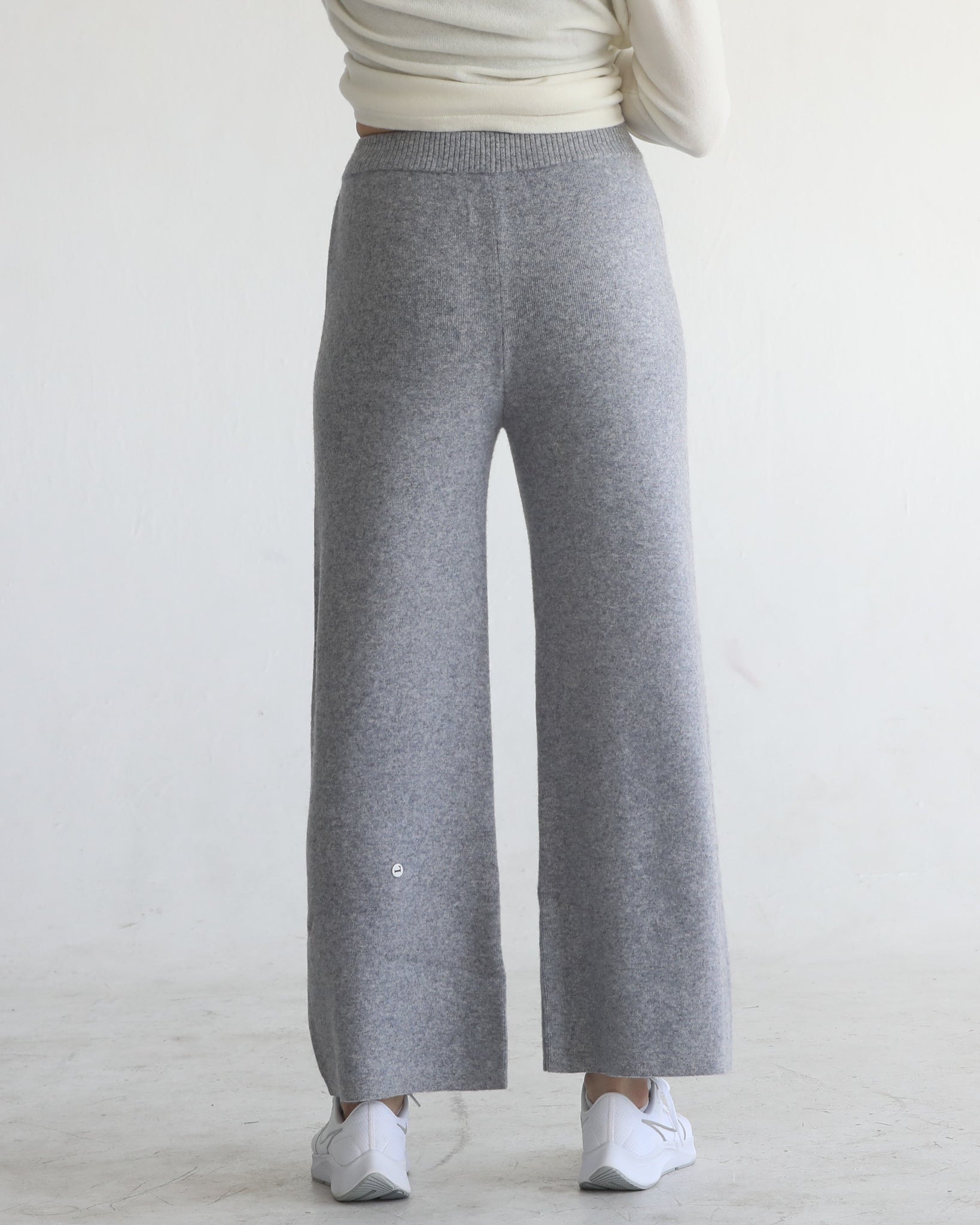 100% merino wool pants wide-leg