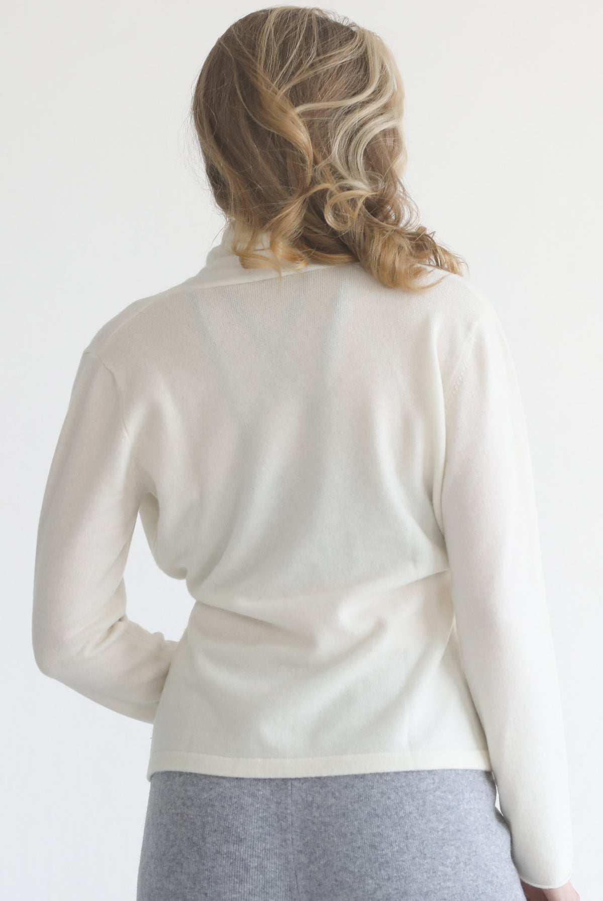 100% cashmere wrap sweater nursing crossover