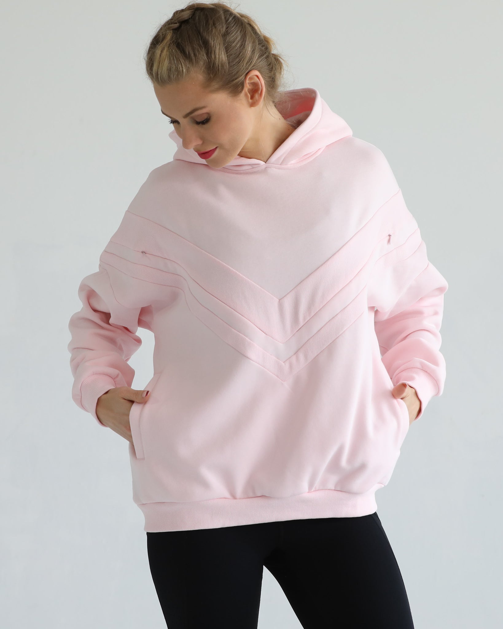 Oversized nursing and pregnancy hoodie, sweat and milk