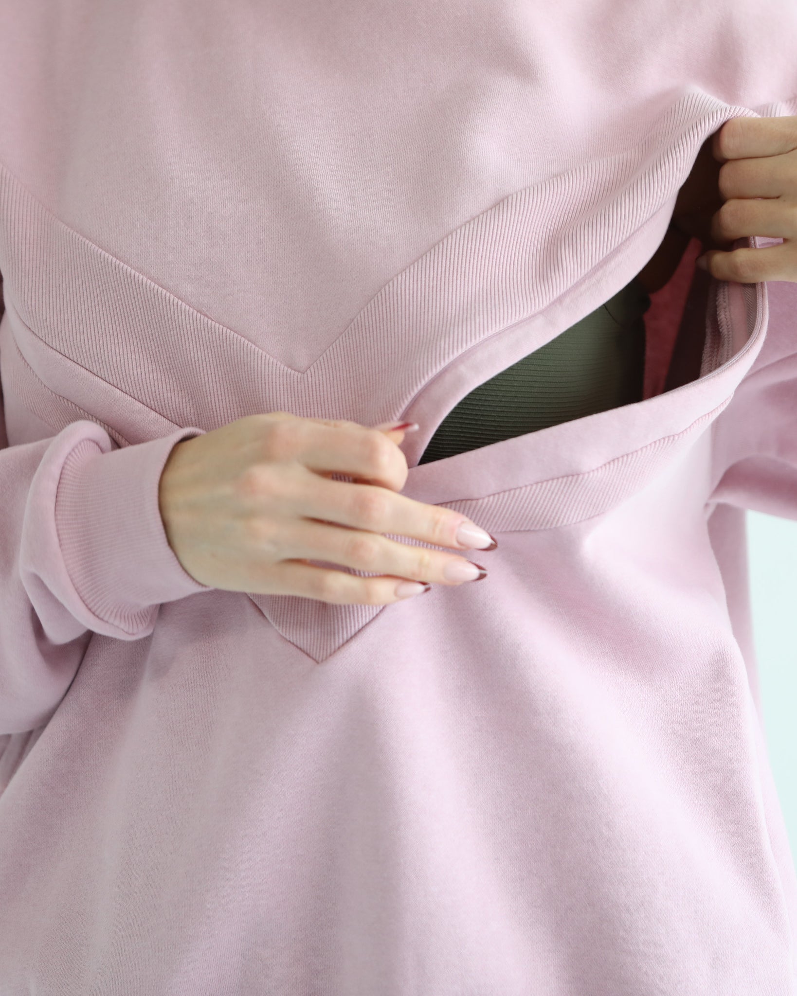 Oversized nursing and pregnancy hoodie, sweat and milk