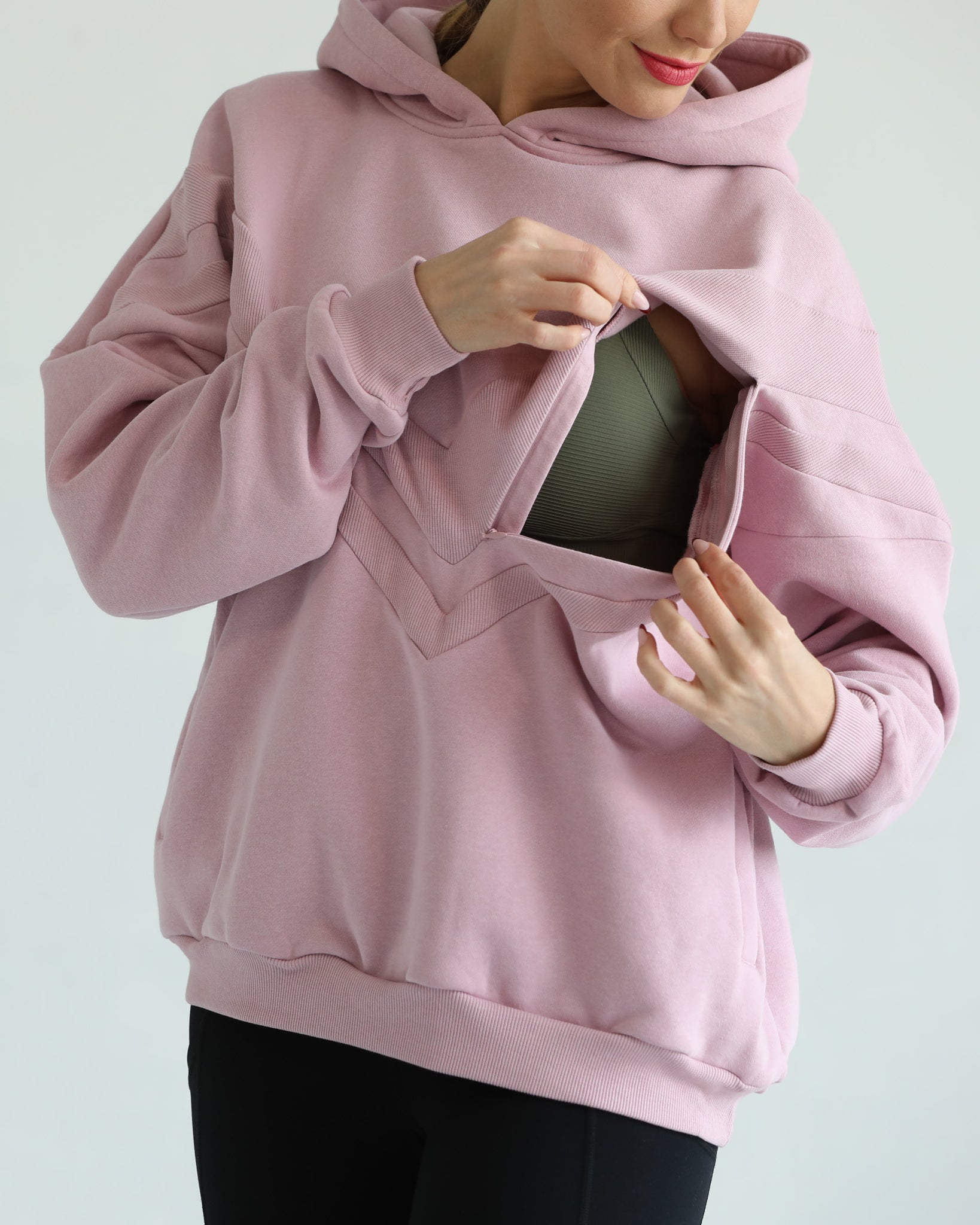Oversized nursing and pregnancy hoodie, sweat and milk