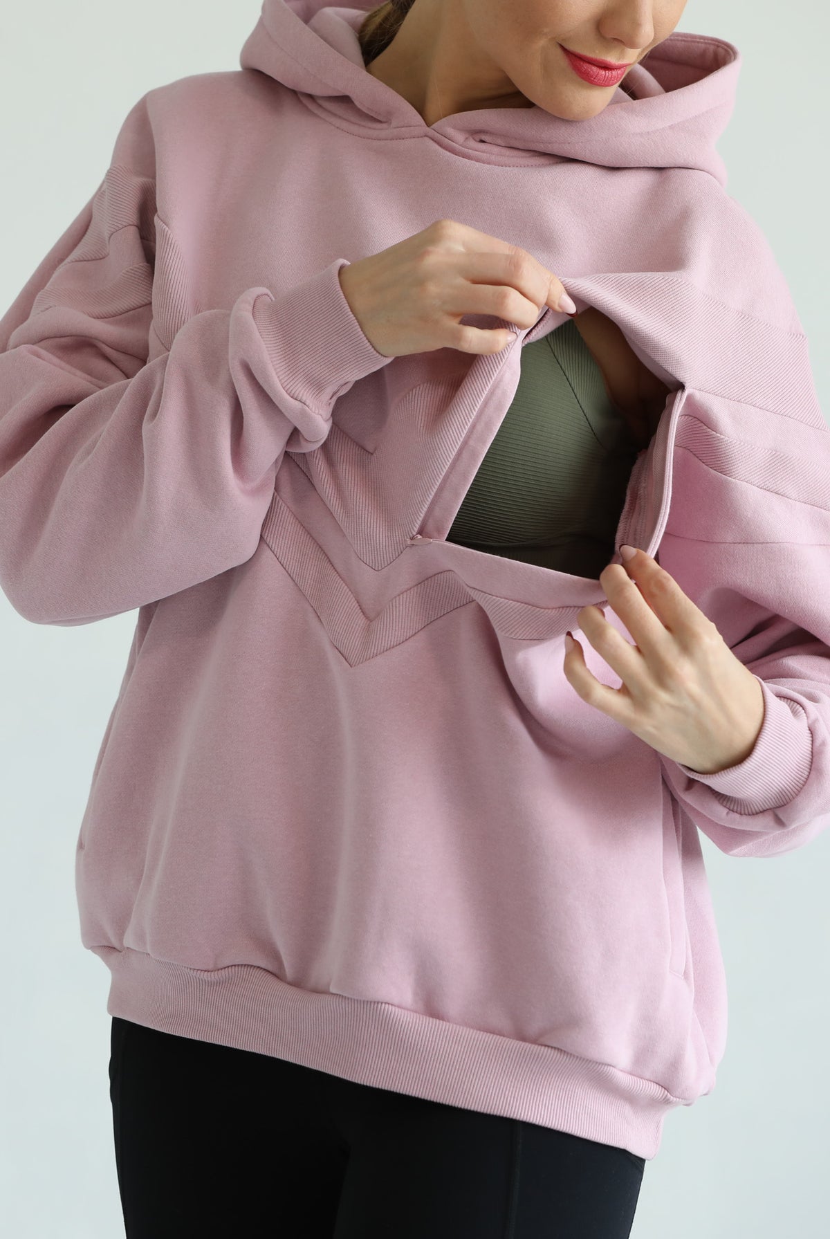 Oversized nursing and pregnancy hoodie, sweat and milk