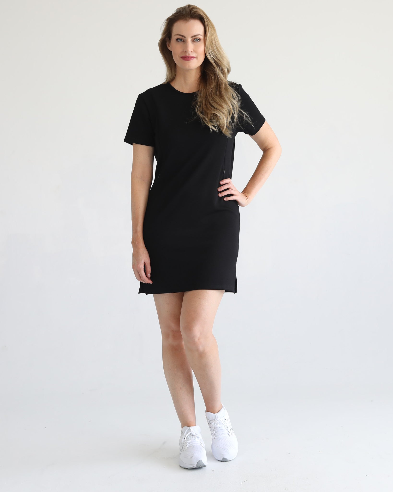Nursing Tshirt Dress with zippers, Sweat and Milk