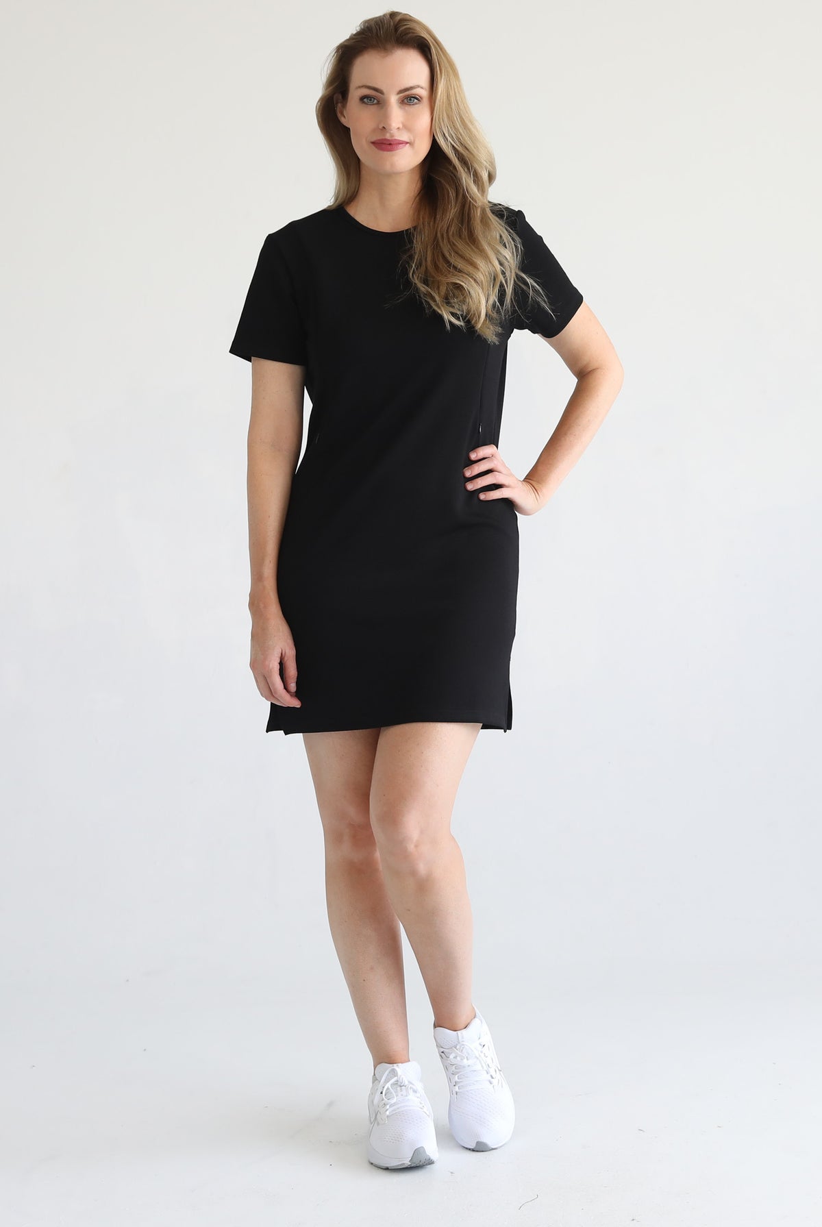 Nursing Tshirt Dress with zippers, Sweat and Milk