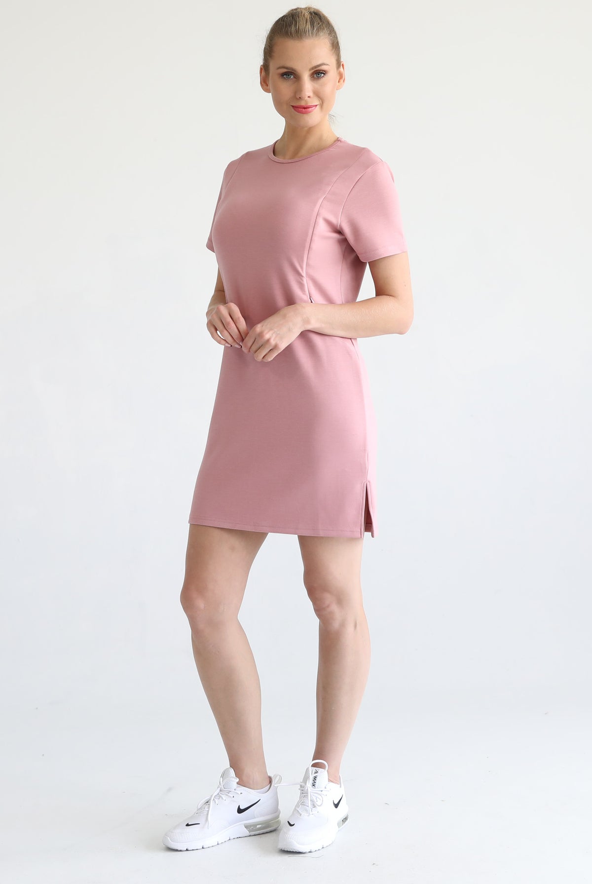 Nursing Tshirt Dress with zippers, Sweat and Milk