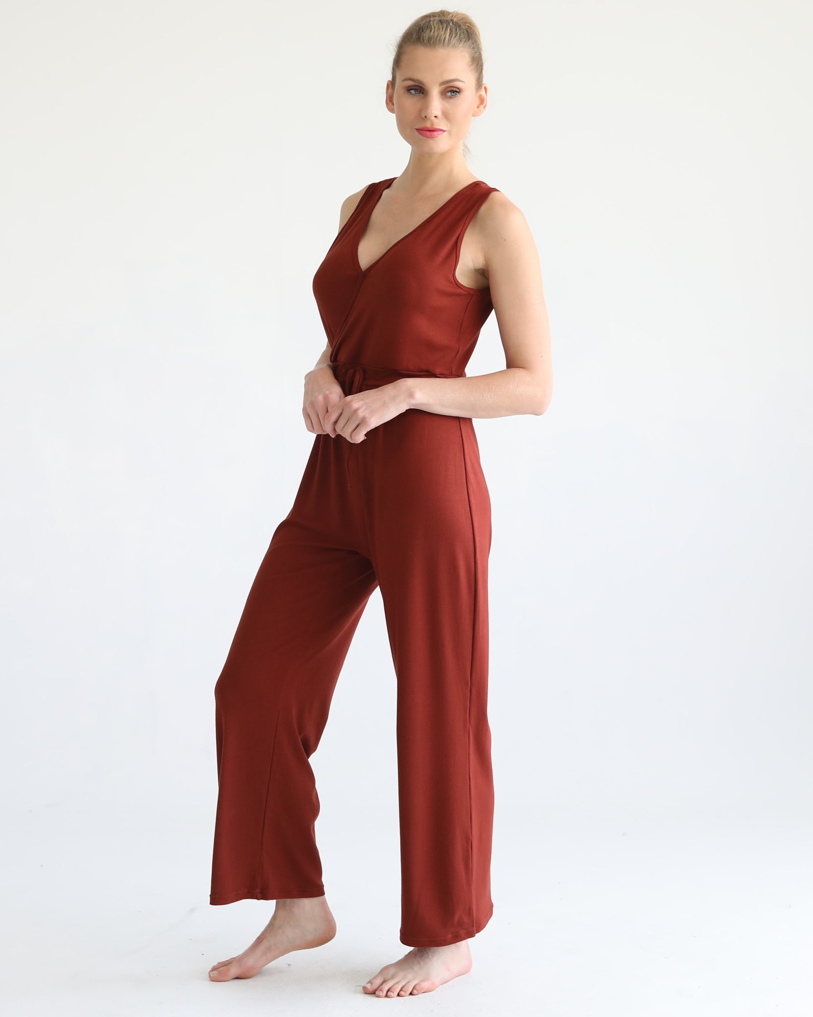 Nursing friendly jump suit, wide legged, sweat and milk