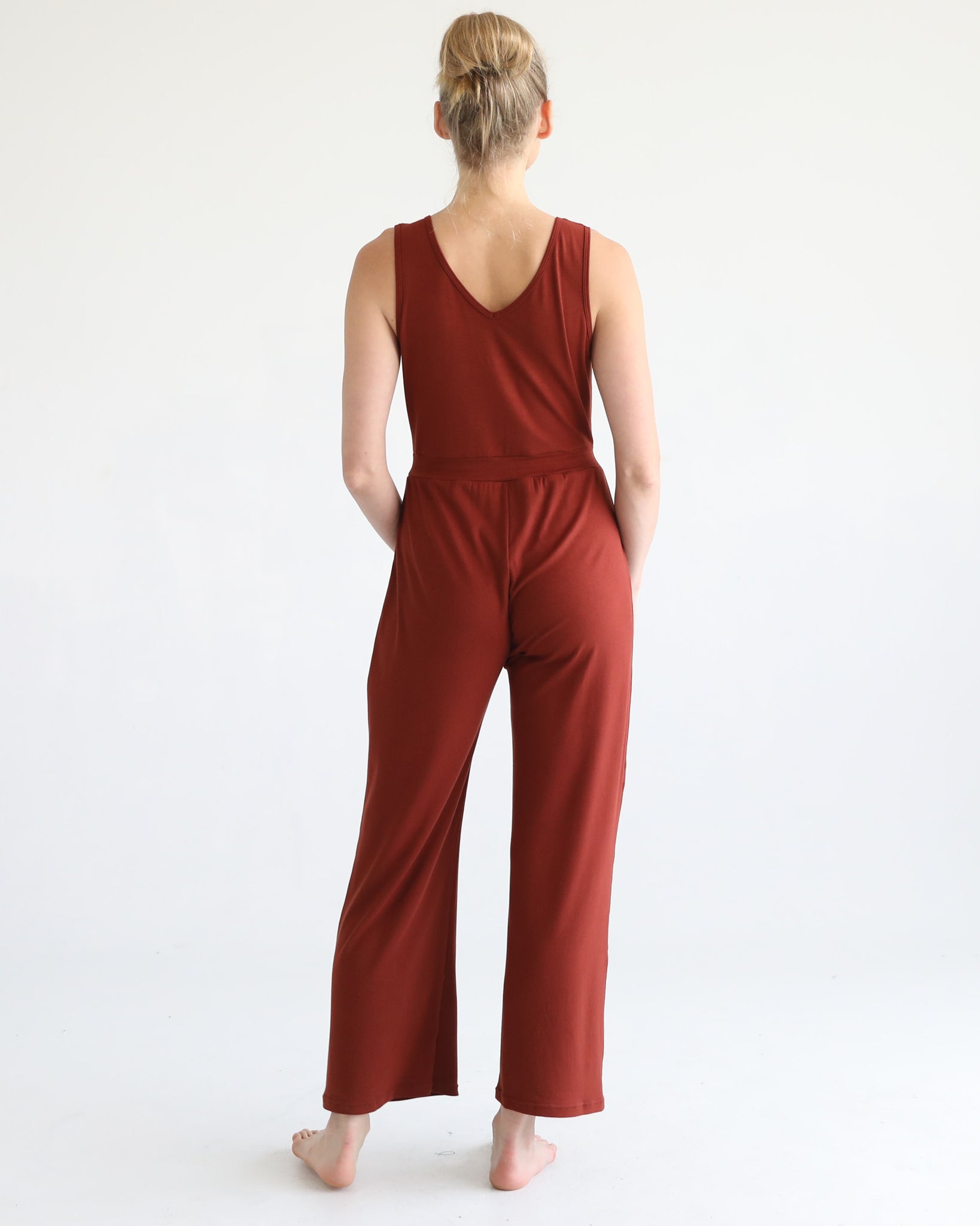 Nursing friendly jump suit, wide legged, sweat and milk
