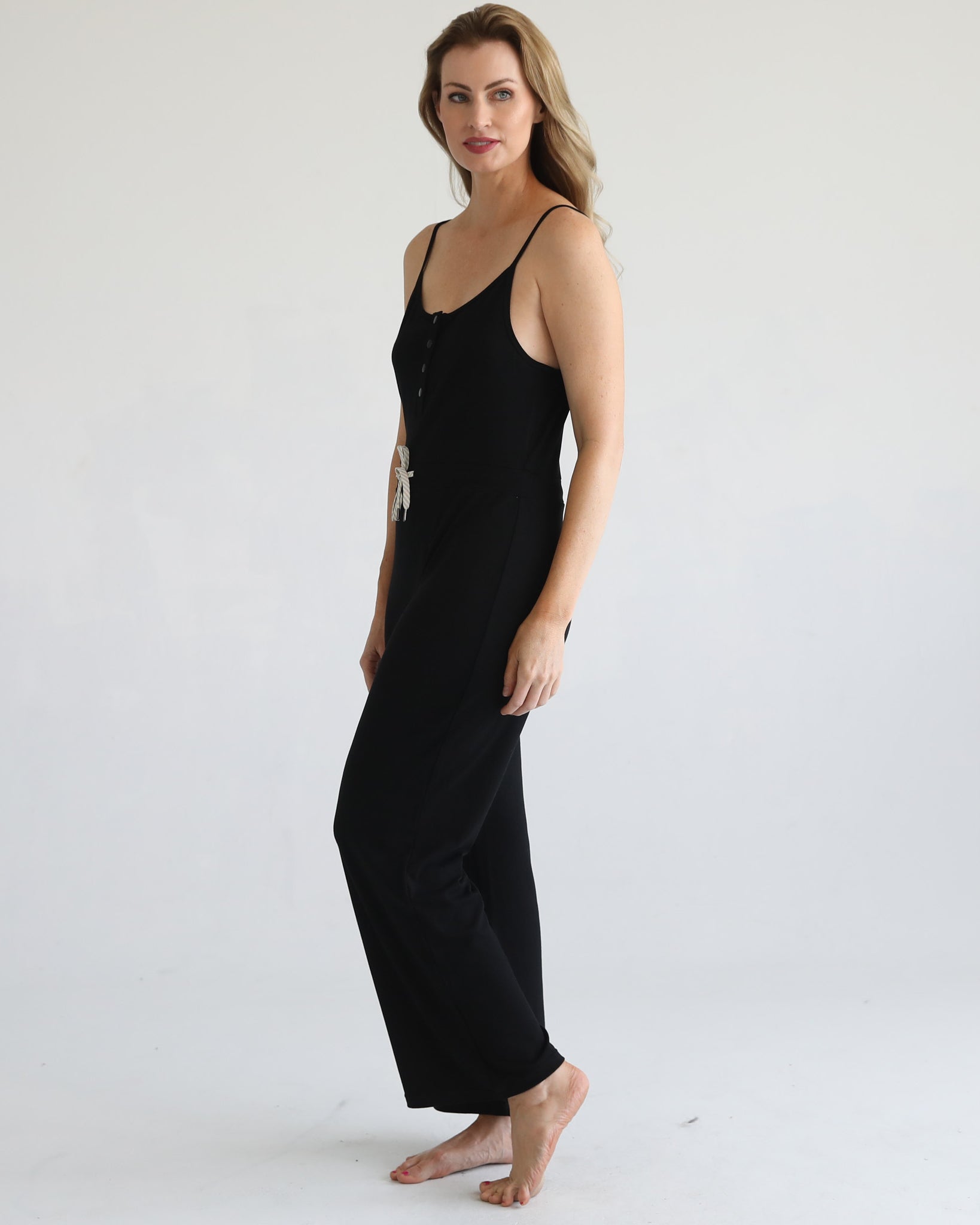 Nursing friendly jump suit, wide legged, sweat and milk