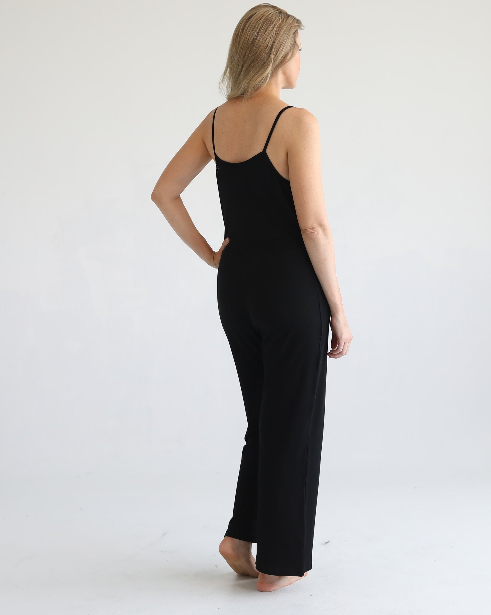 Nursing friendly jump suit, wide legged, sweat and milk