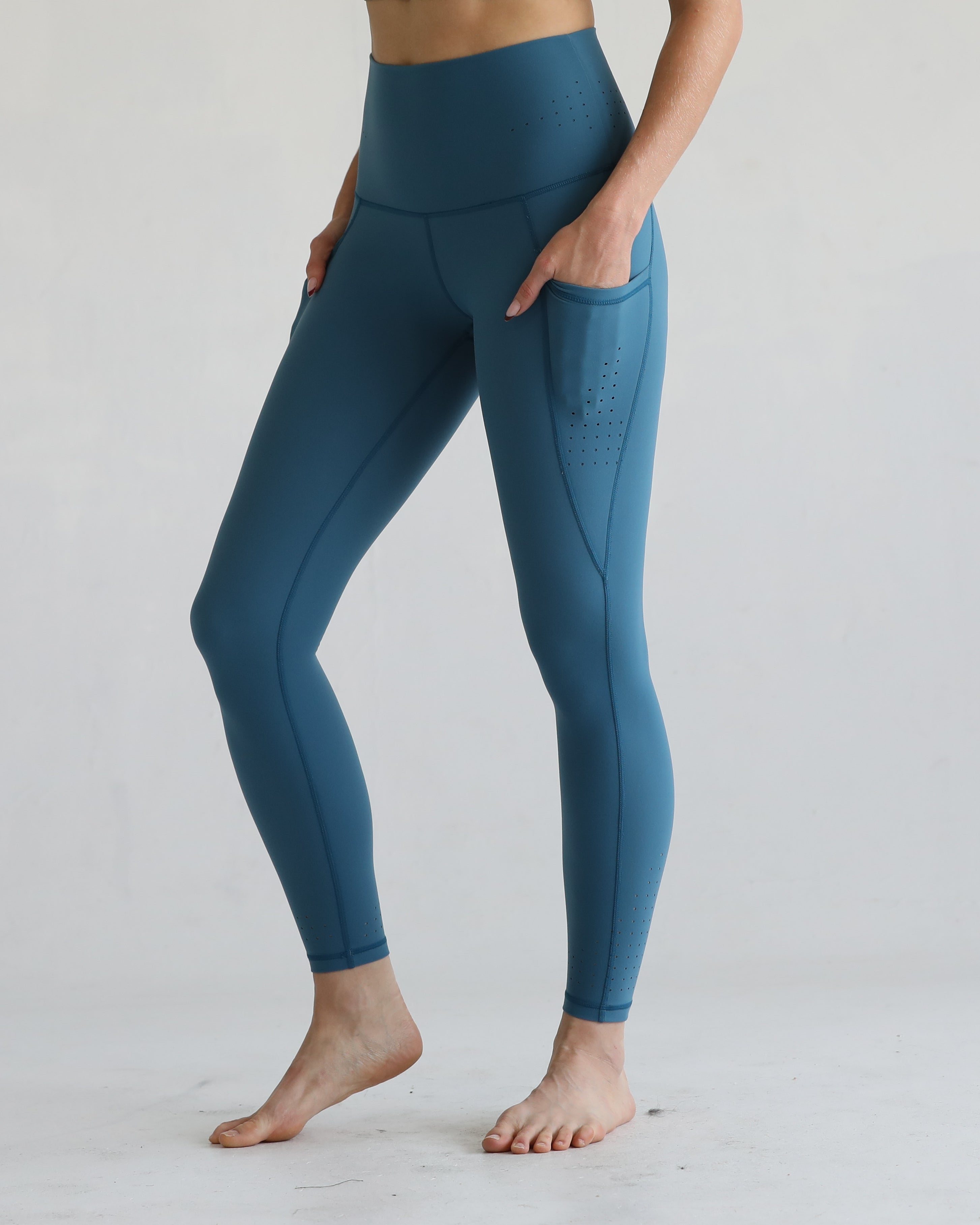 postpartum yoga leggings with pockets, sweat and milk