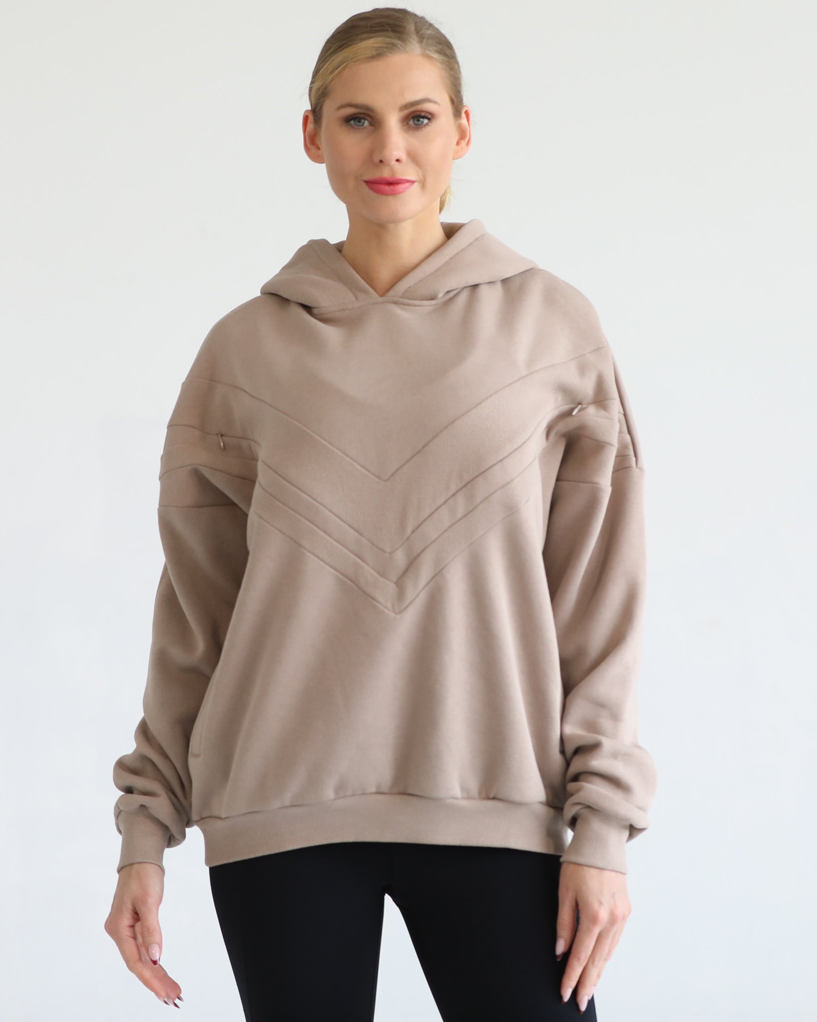 Oversized nursing and pregnancy hoodie, sweat and milk