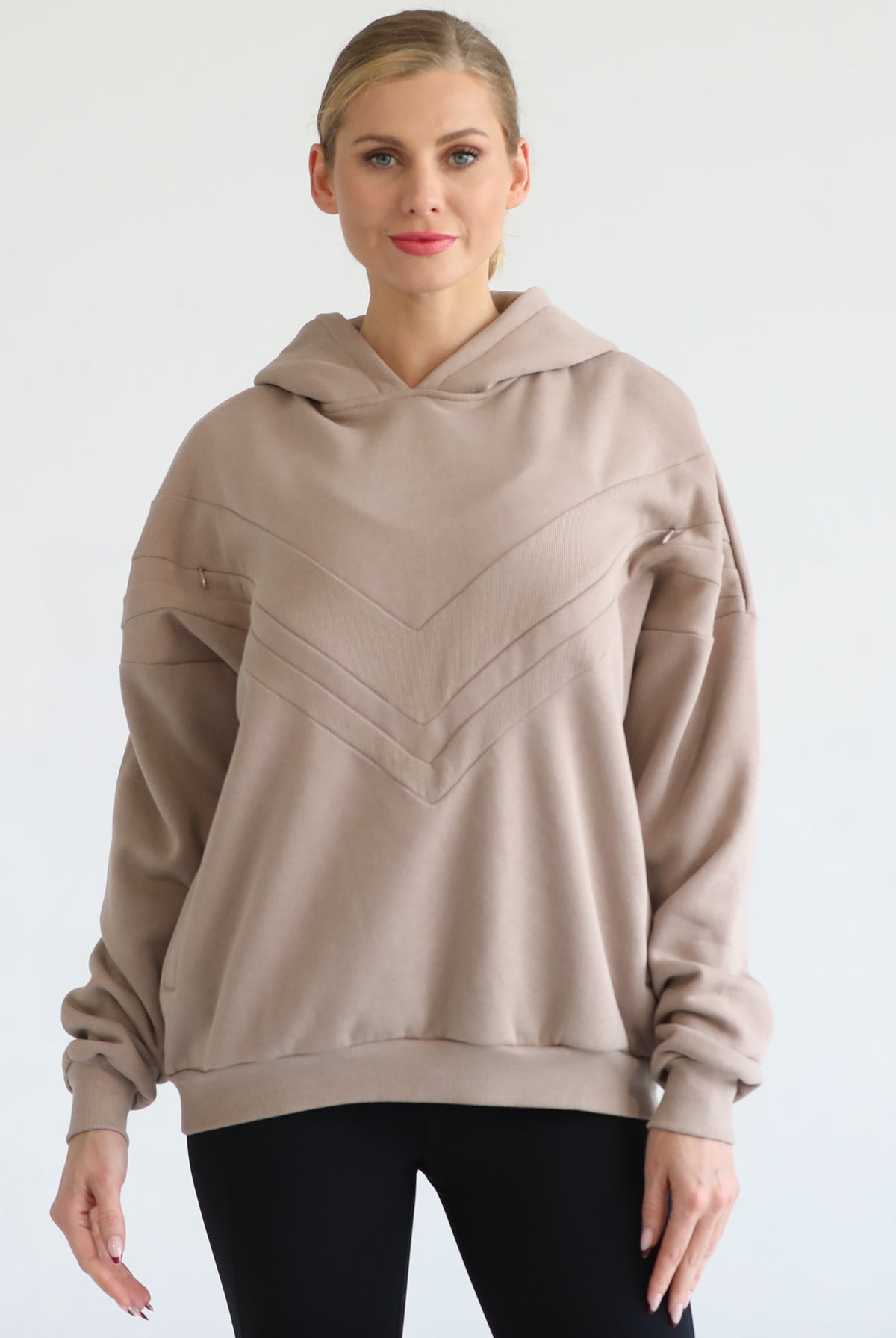 Oversized nursing and pregnancy hoodie, sweat and milk