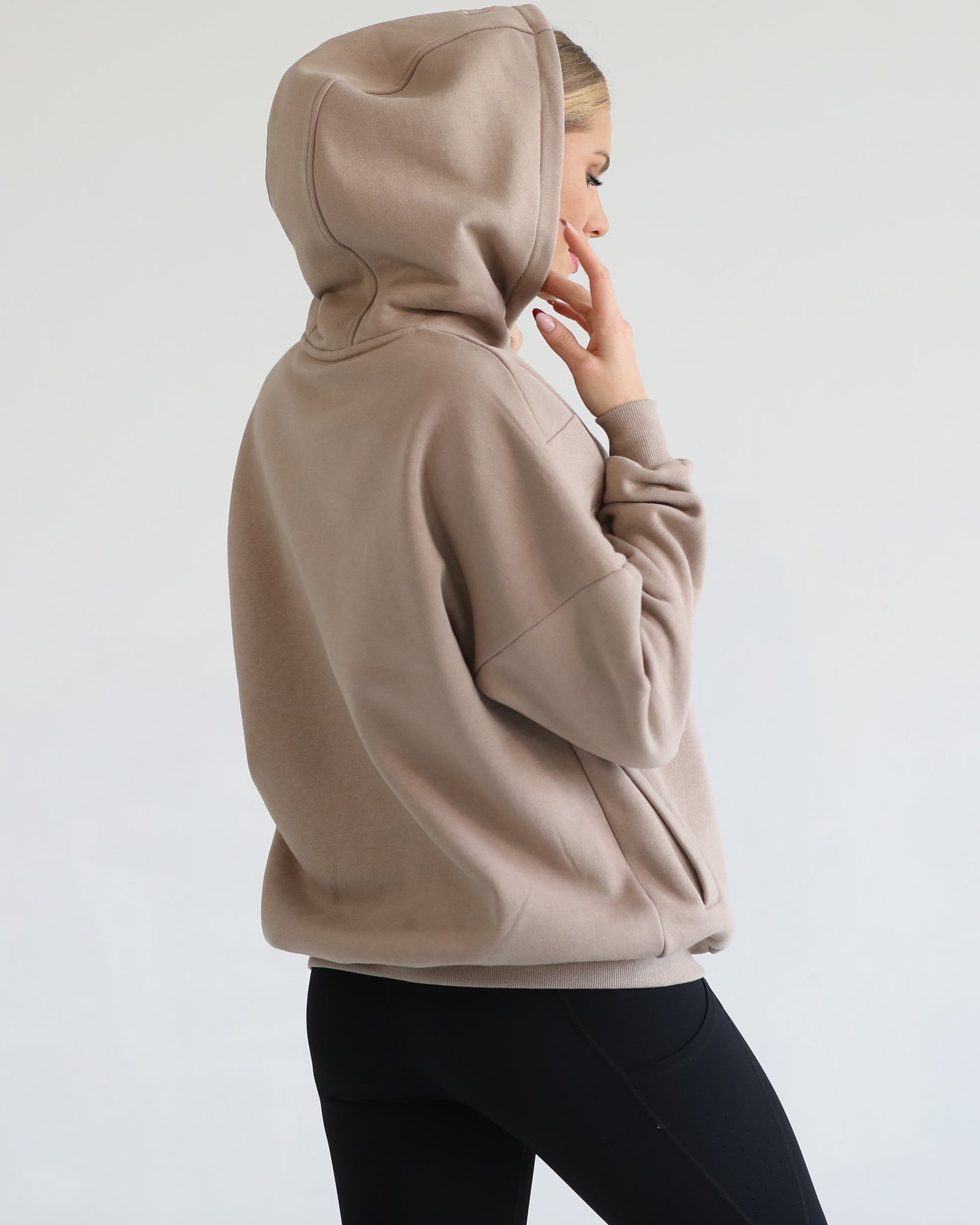 Oversized nursing and pregnancy hoodie, sweat and milk