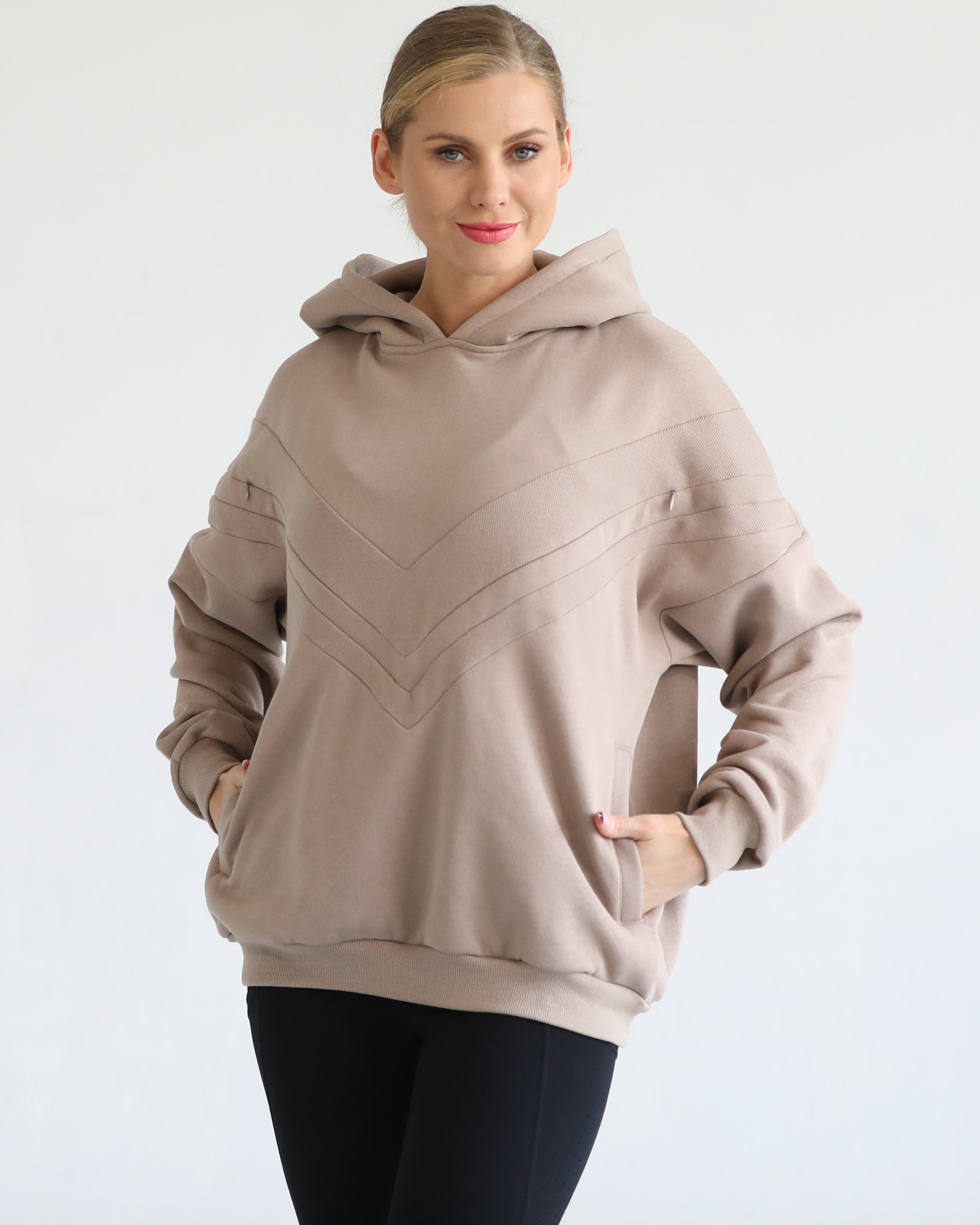 Oversized nursing and pregnancy hoodie, sweat and milk