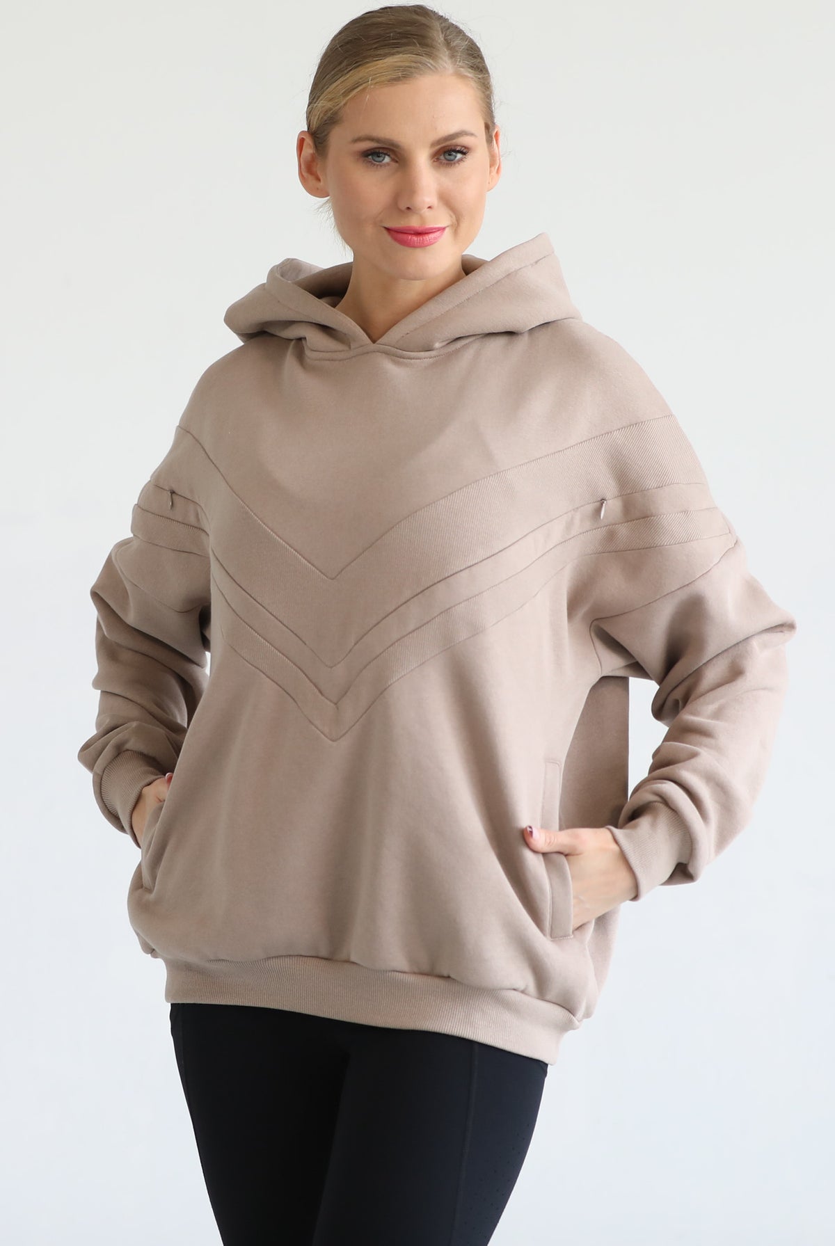 Oversized nursing and pregnancy hoodie, sweat and milk