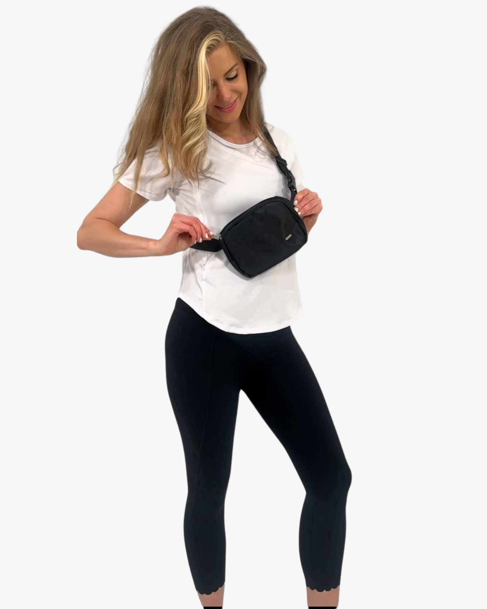 belt bag, sweat and milk