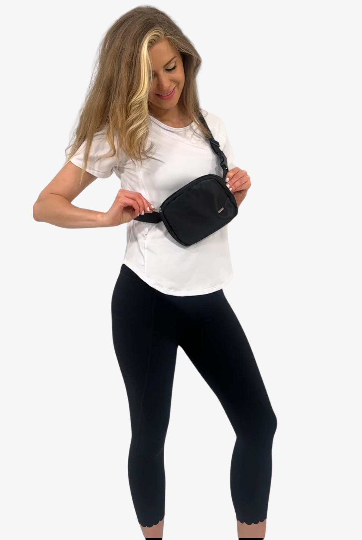 belt bag, sweat and milk