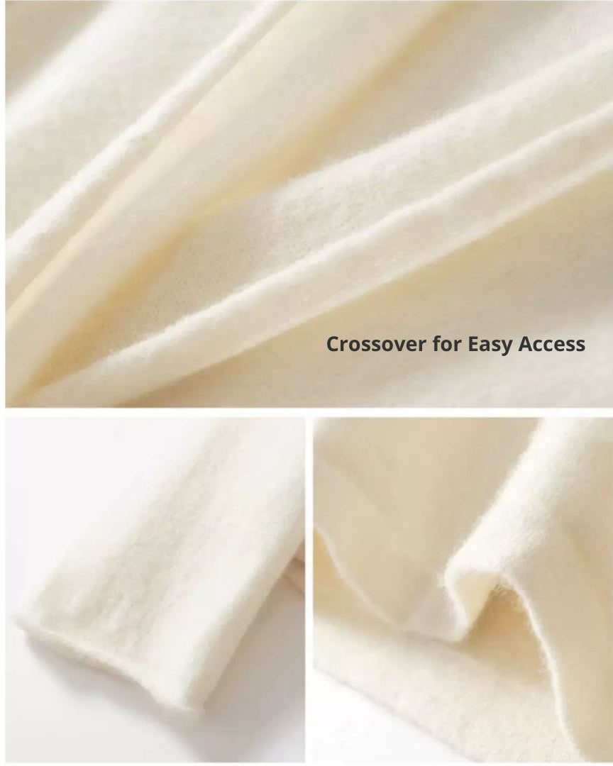 100% cashmere wrap sweater nursing