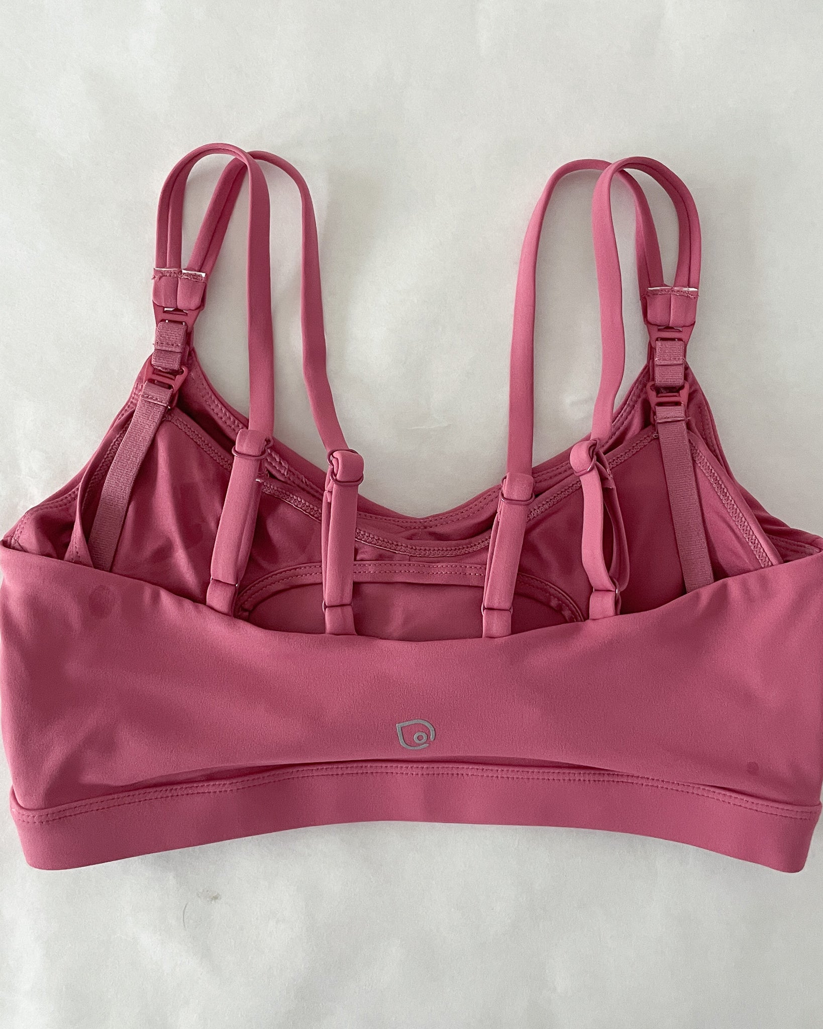 Emily medium impact nursing and pumping sports bra, sweat and milk