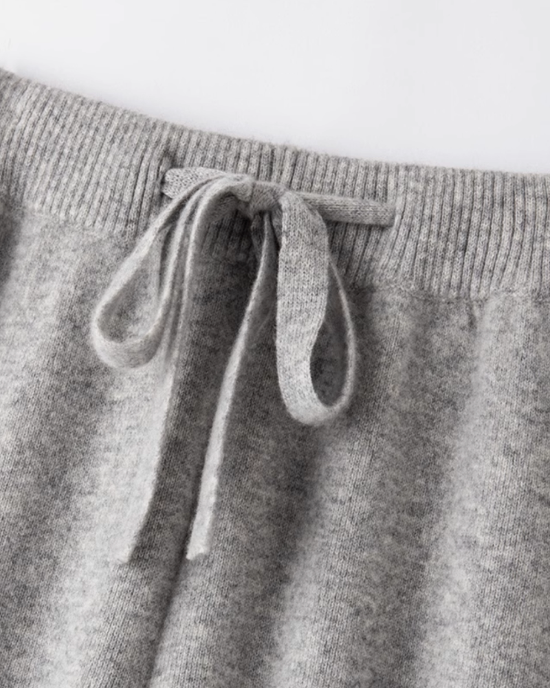 100% merino wool pants wide-leg