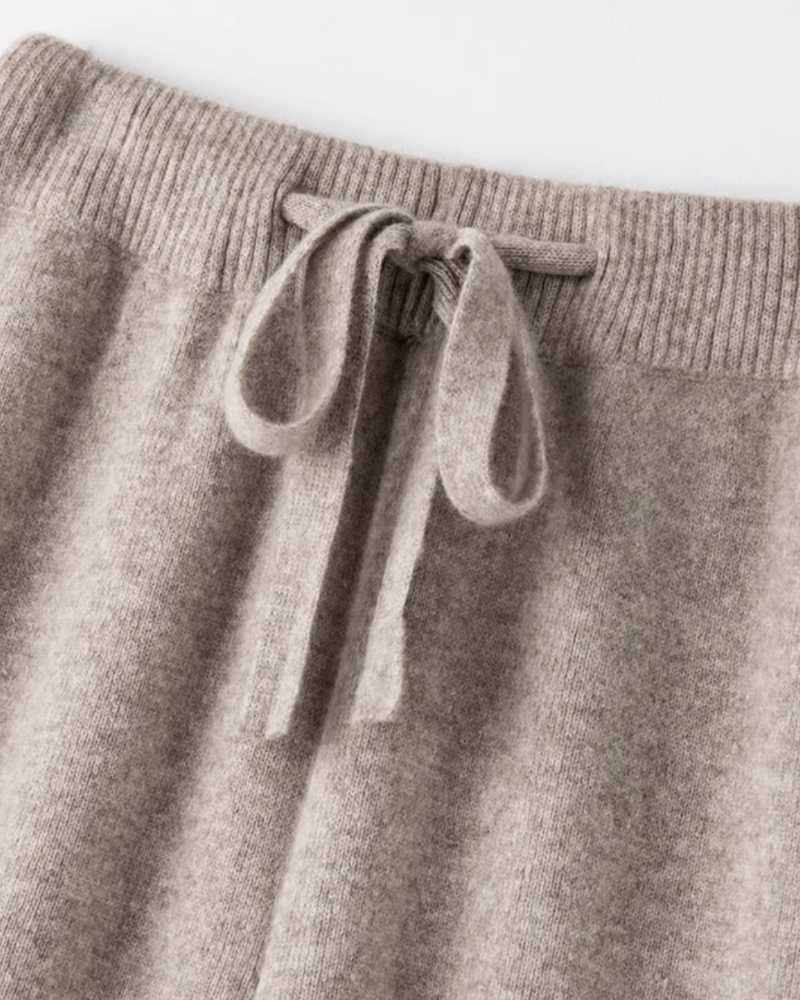 100% merino wool pants wide-leg