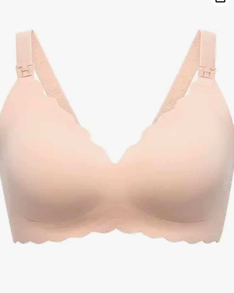 Ella Bloom Scallop Nursing Bra – feminine, second-skin lounge bra, sweat and milk