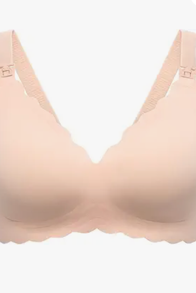 Ella Bloom Scallop Nursing Bra – feminine, second-skin lounge bra, sweat and milk