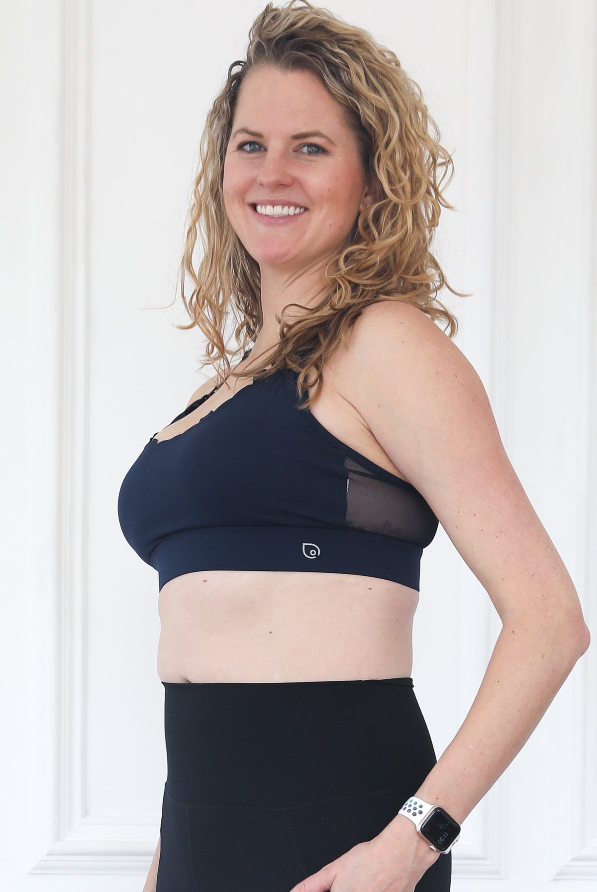 Lucie Nursing Sports Bra, High Impact, Supportive, largest chest, running, navy, Sweat and Milk