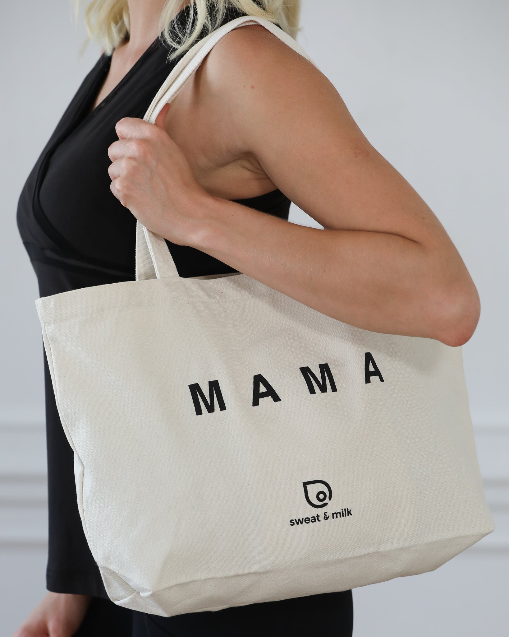 Sweat & Milk tote bag, diaper canvas tote bag, mom bag, diaper bag