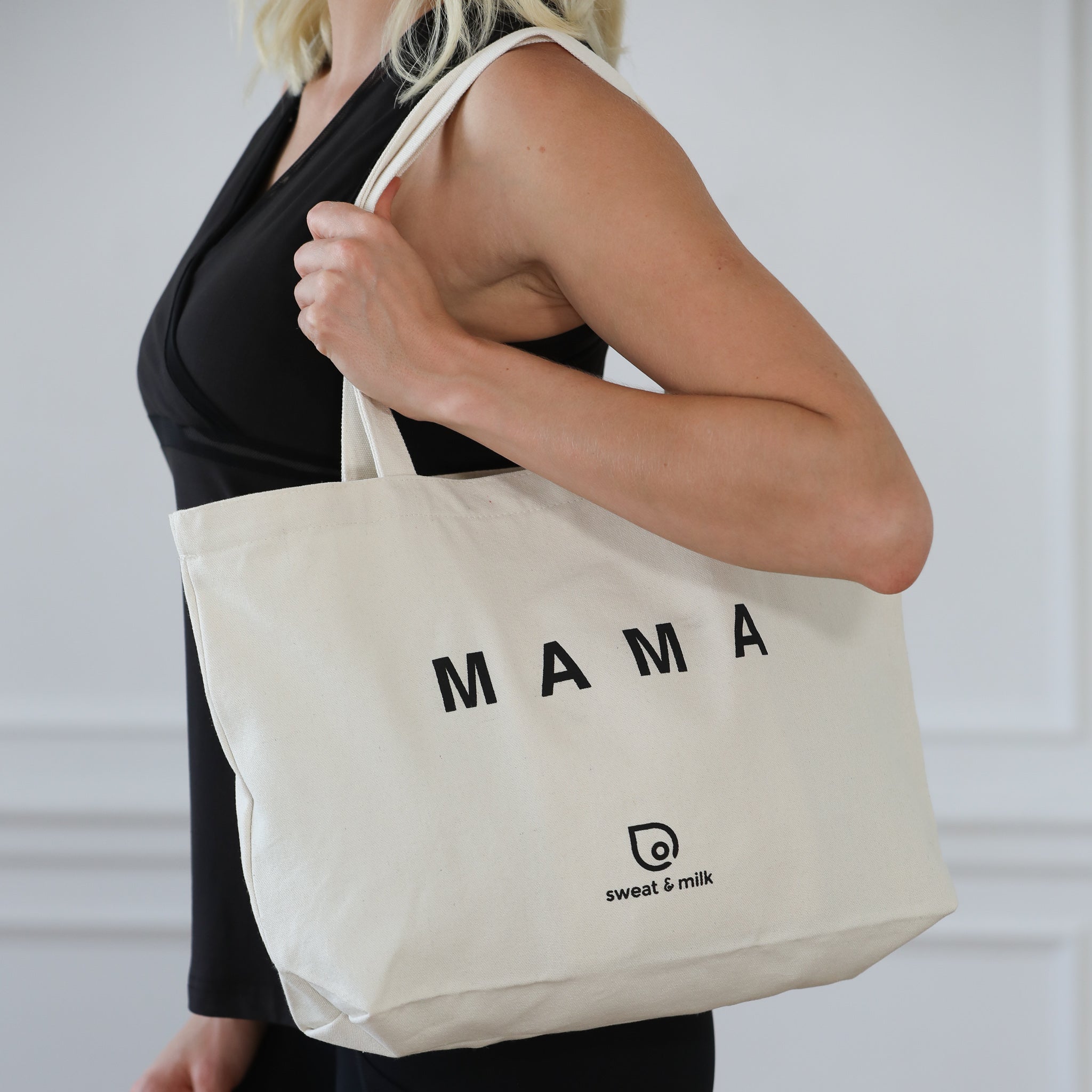 Sweat & Milk tote bag, diaper canvas tote bag, mom bag, diaper bag