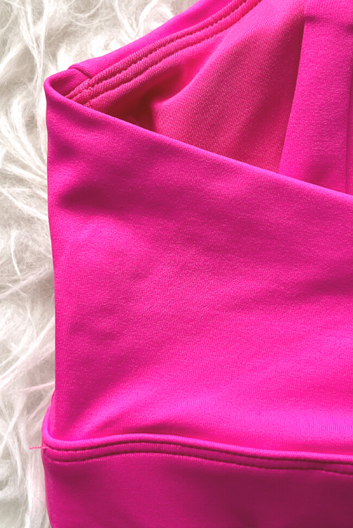 Madison Ruffle Nursing Sports Bra, Medium support, running, largest breast, hot pink