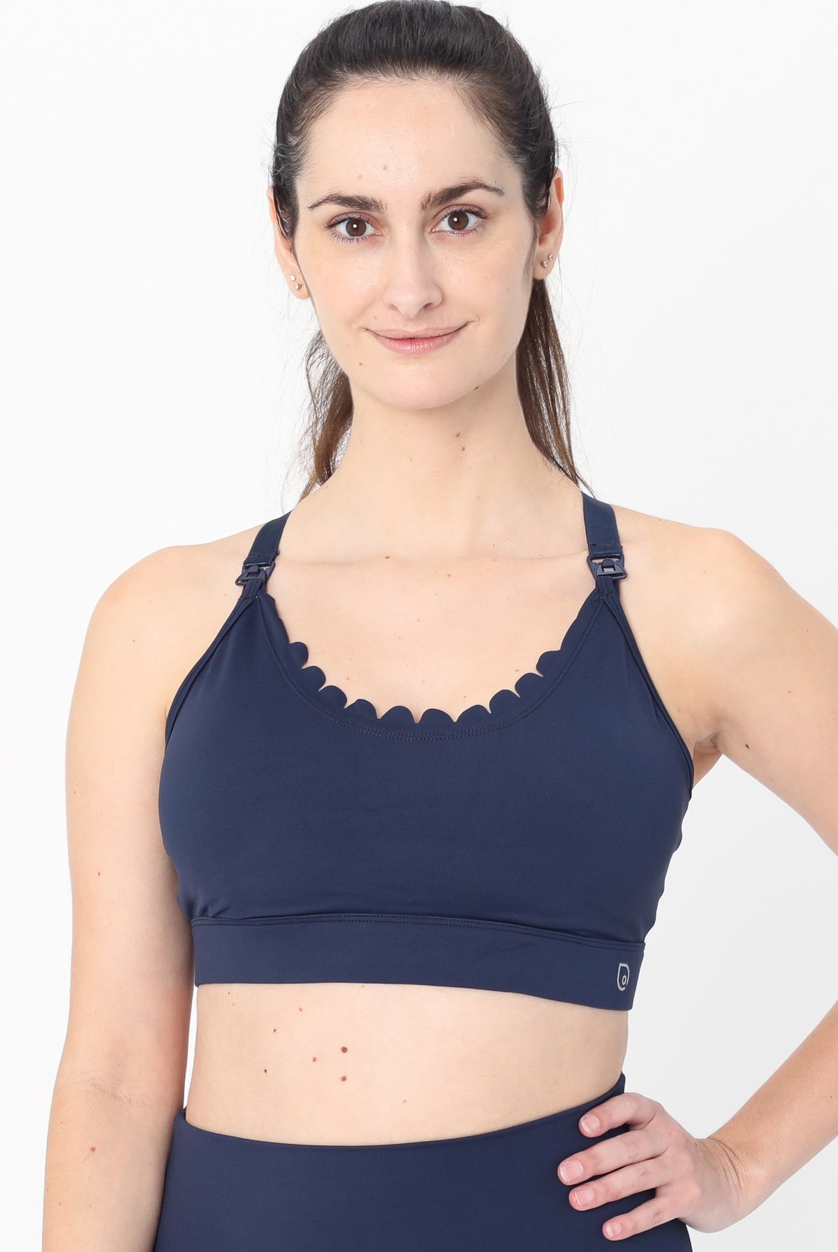 Lucie Nursing Sports Bra, High Impact, Supportive, largest chest, running, navy, Sweat and Milk
