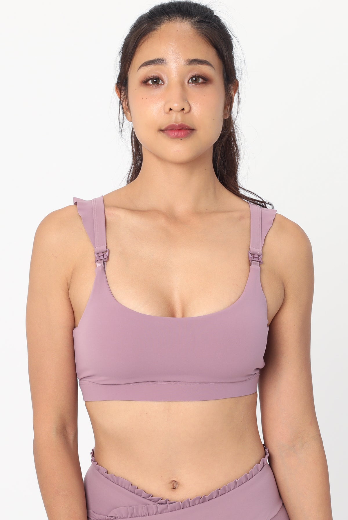 Madison Nursing Sports Bra, Medium Impact, Supportive, largest chest, running, lavender