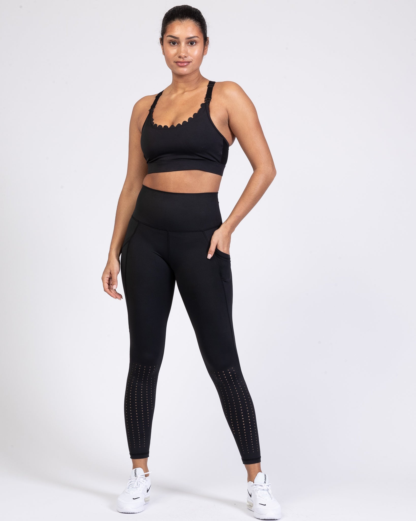 Lucie Nursing Sports Bra, High Impact, Supportive, largest chest, running, black