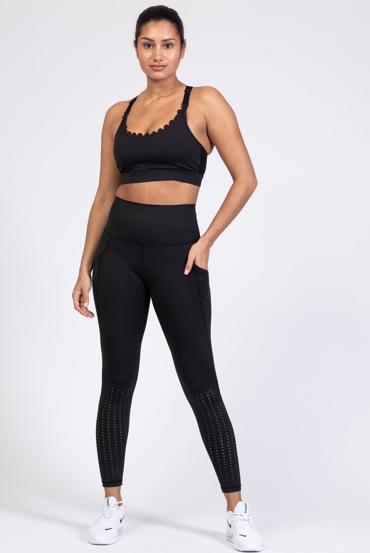 Lucie Nursing Sports Bra, High Impact, Supportive, largest chest, running, black