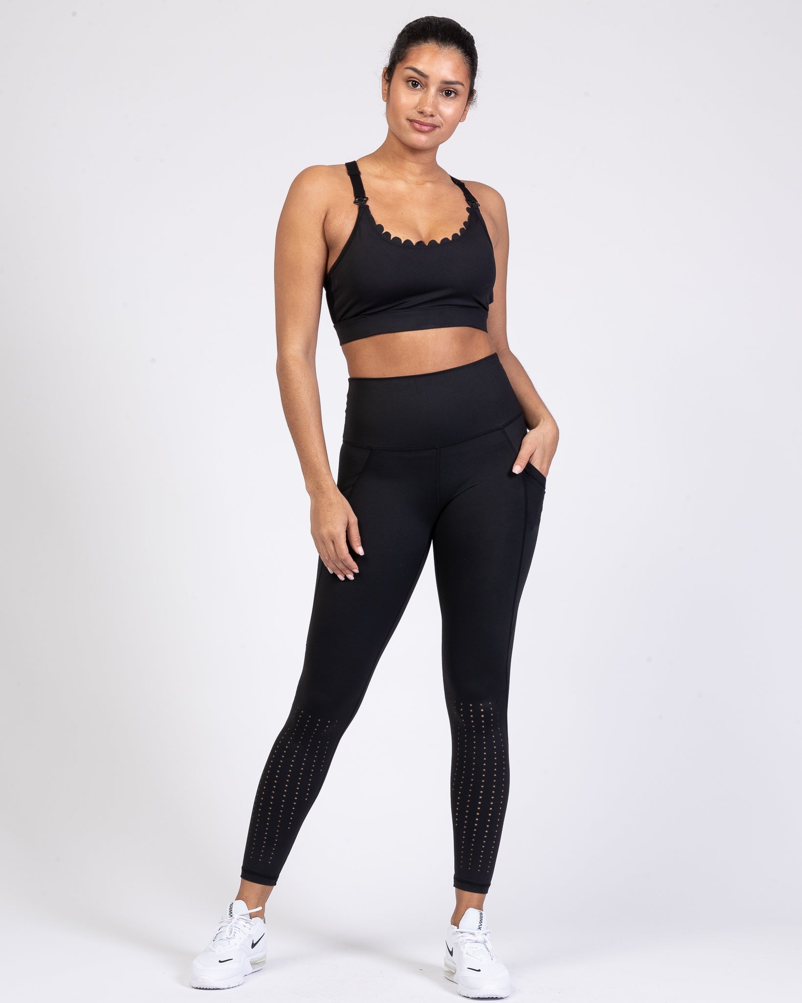 Lucie Nursing Sports Bra, High Impact, Supportive, largest chest, running, black