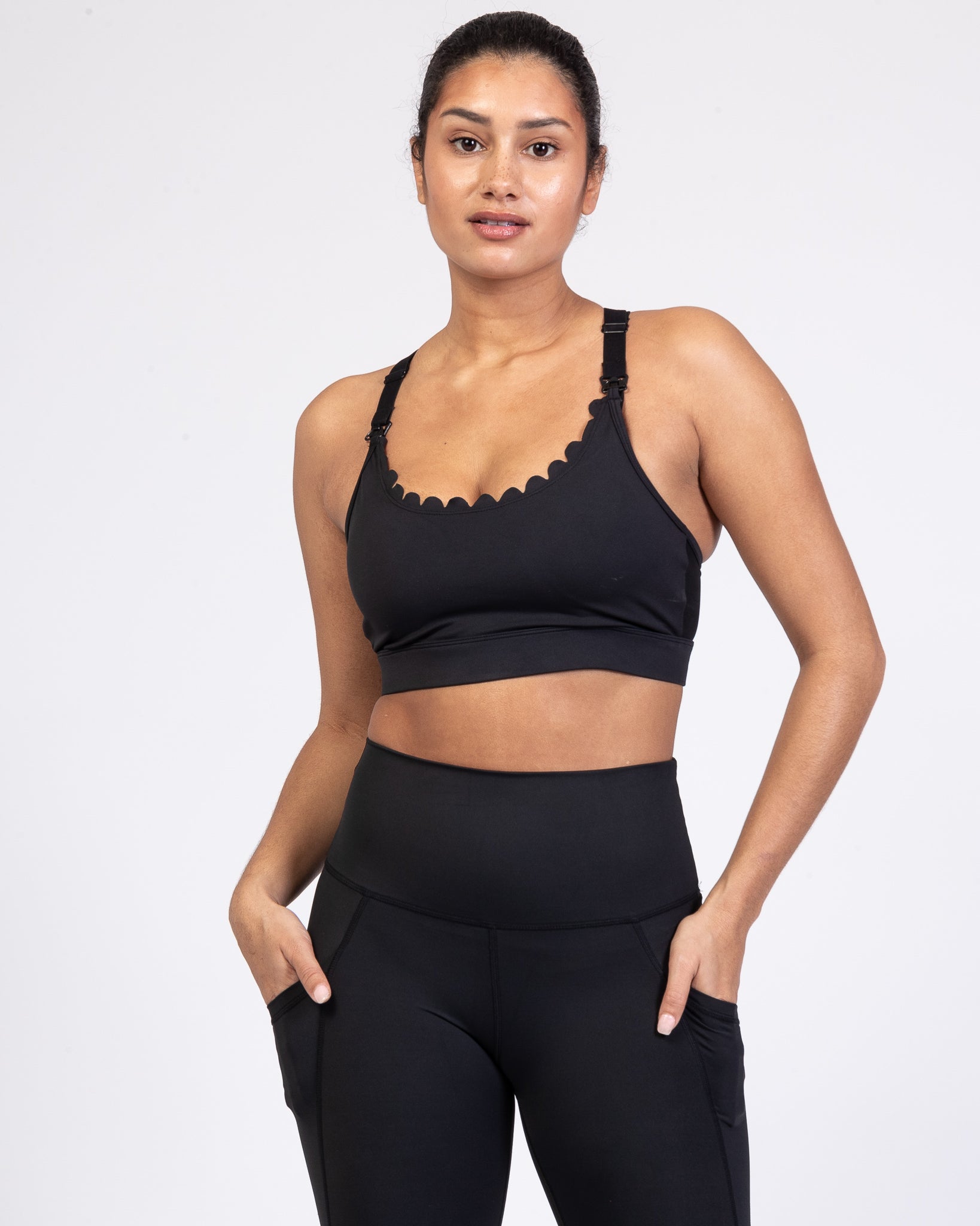 Lucie Nursing Sports Bra, High Impact, Supportive, largest chest, running, black
