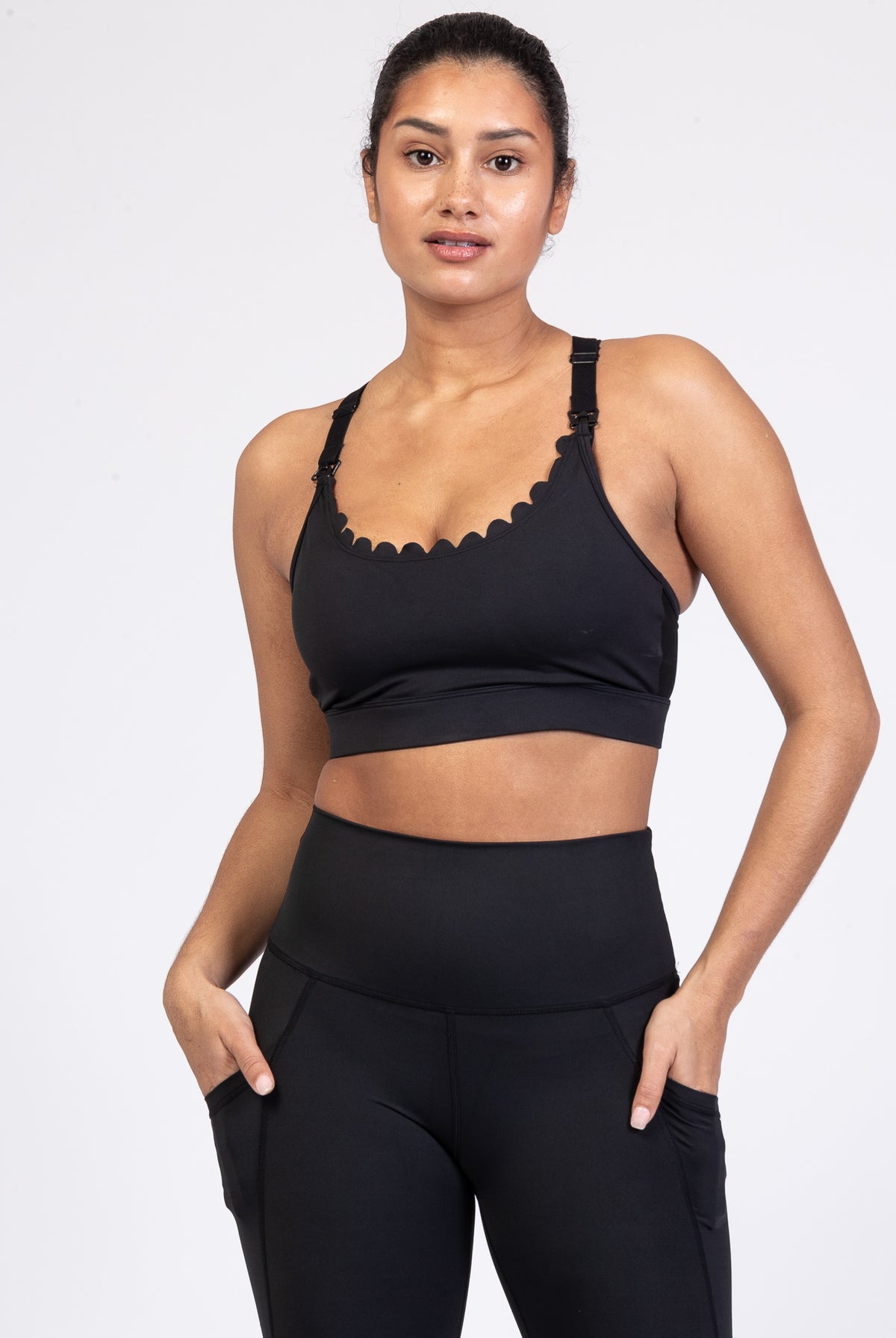 Lucie Nursing Sports Bra, High Impact, Supportive, largest chest, running, black