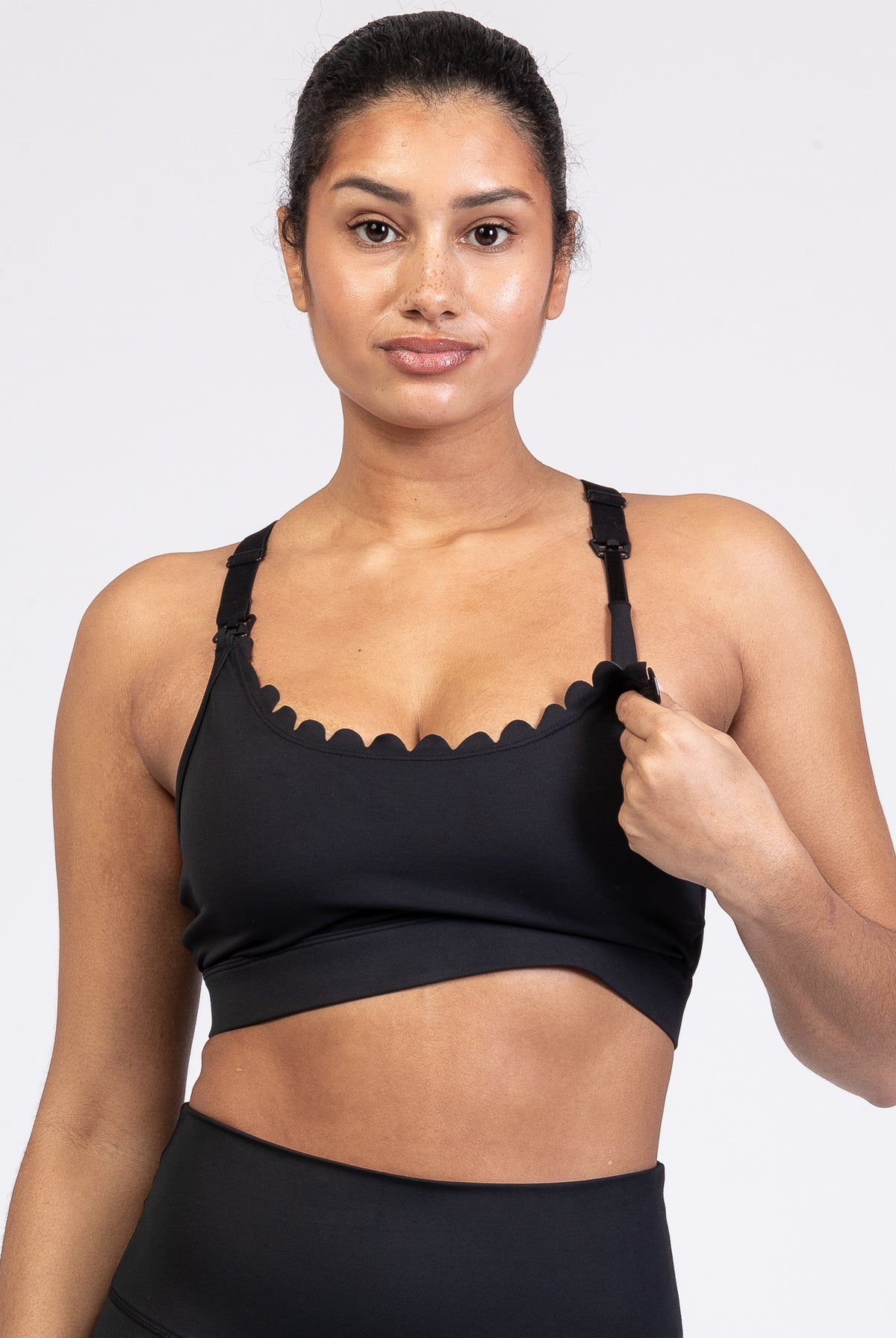 Lucie Nursing Sports Bra, High Impact, Supportive, largest chest, running, black
