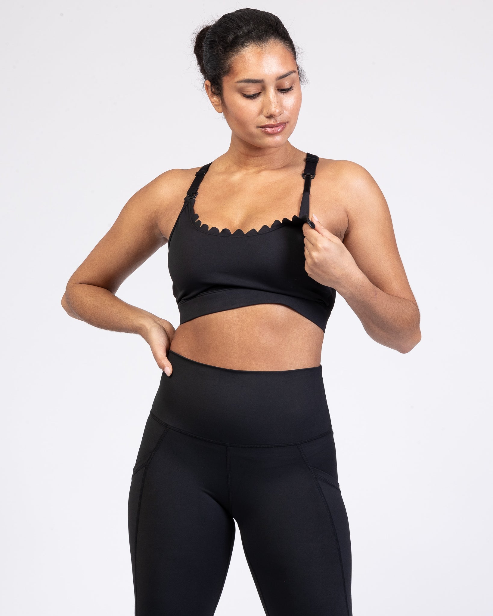 Lucie Nursing Sports Bra, High Impact, Supportive, largest chest, running, black