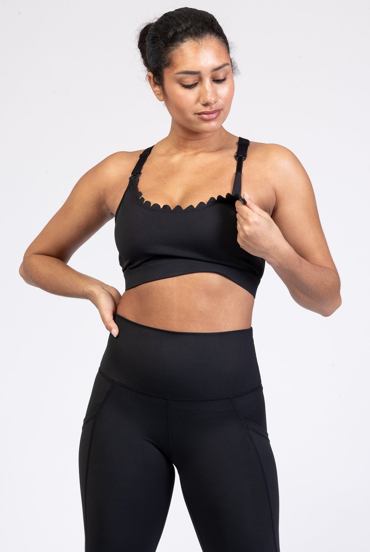 Lucie Nursing Sports Bra, High Impact, Supportive, largest chest, running, black