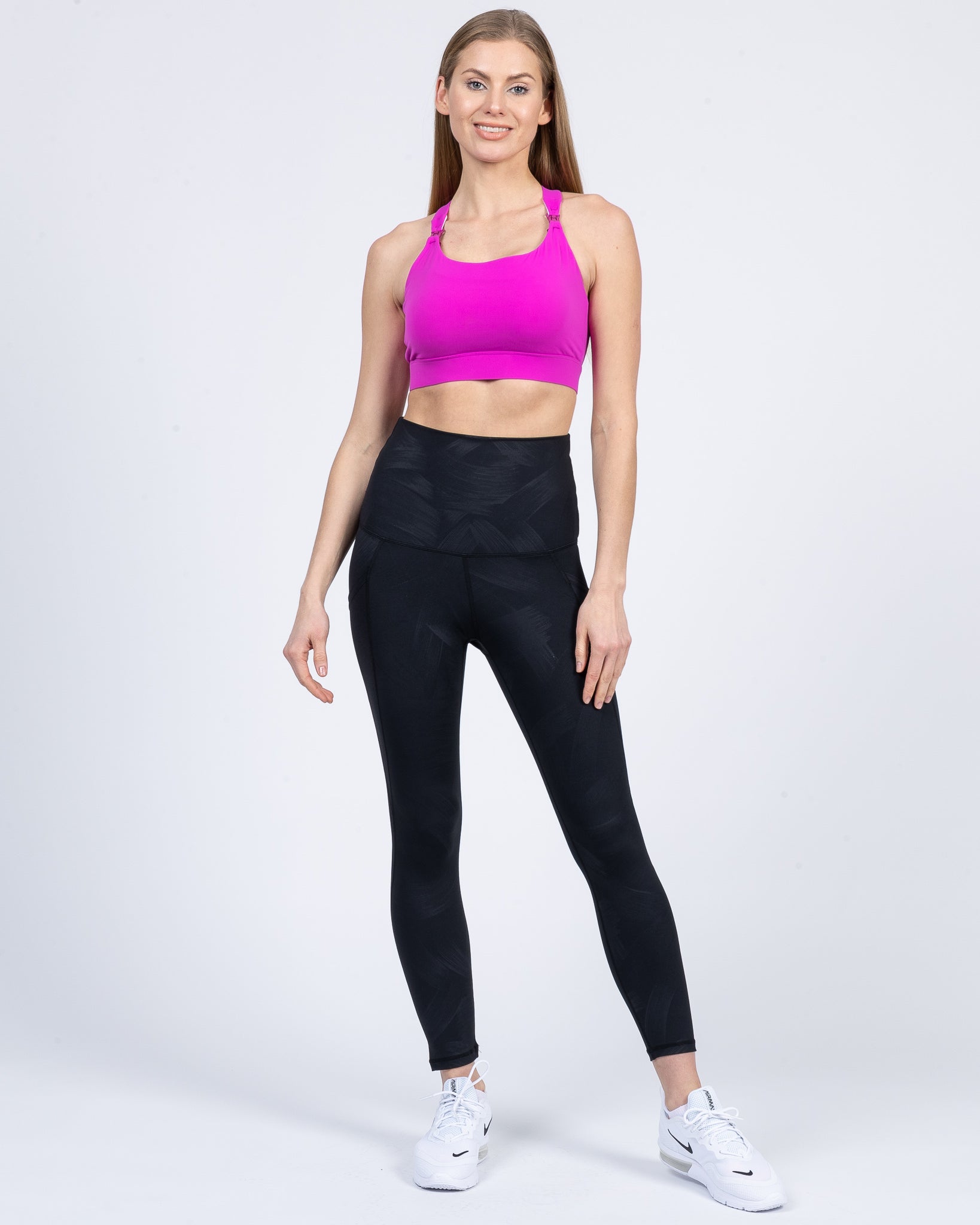 Venice 3 High Impact nursing sports bra for DDD cup, big chested, dragon fruit, Sweat and Milk
